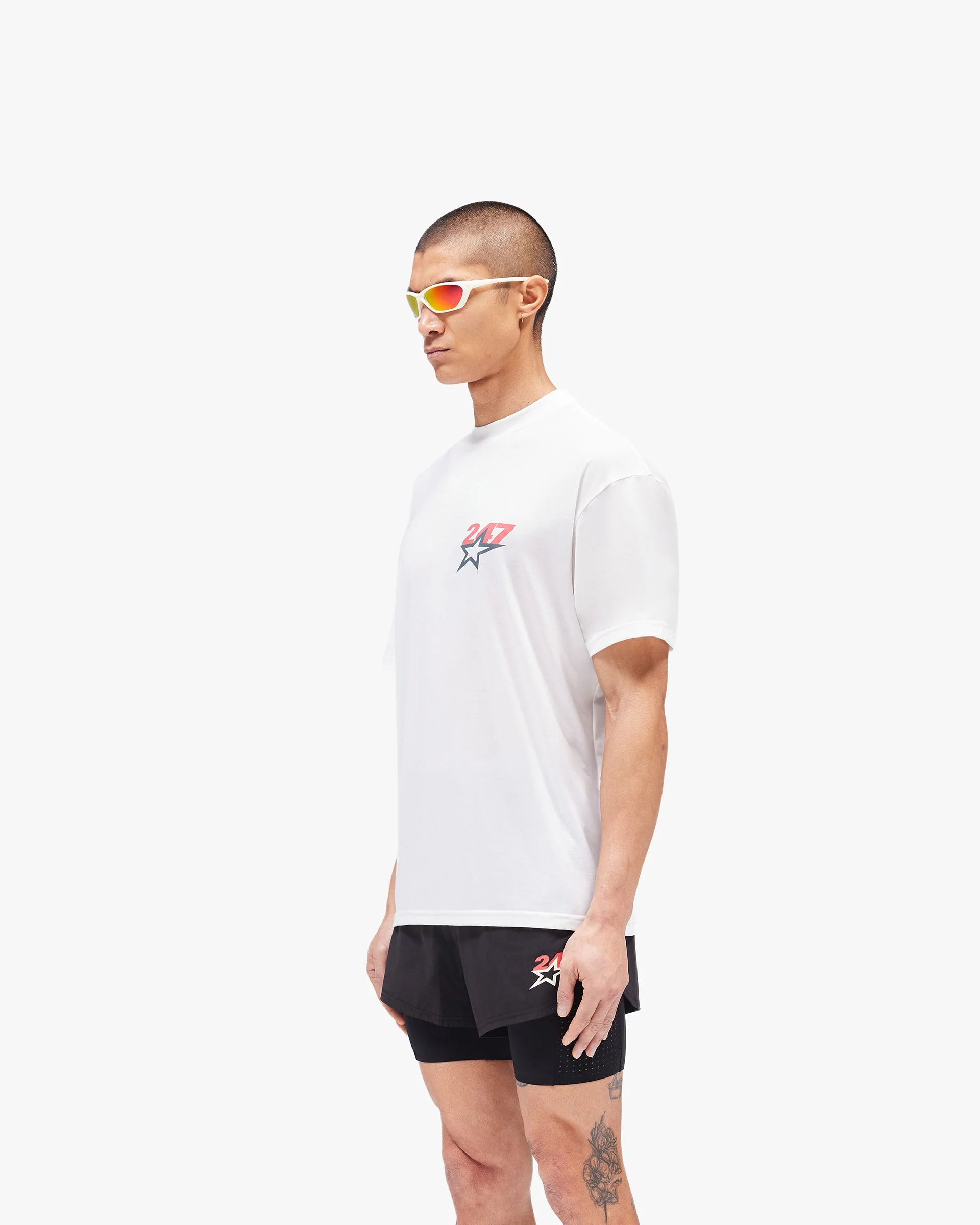 Team 247 Star Oversized T-Shirt - Flat White - Image 4