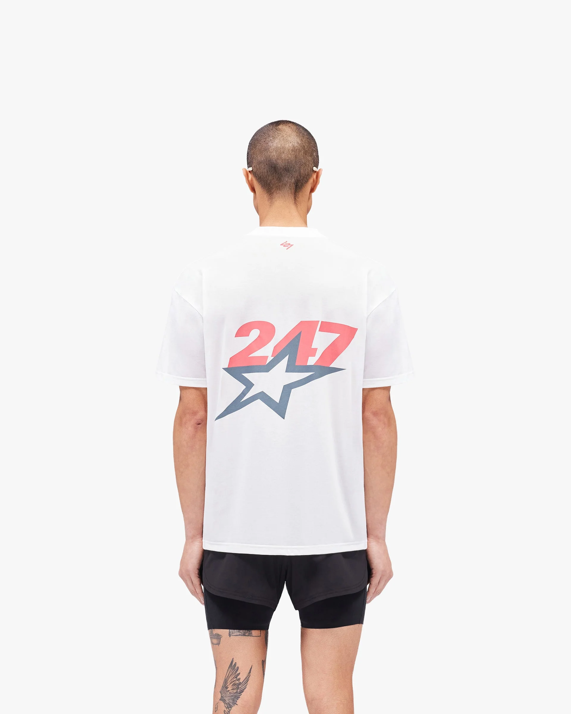 Team 247 Star Oversized T-Shirt - Flat White - Image 5