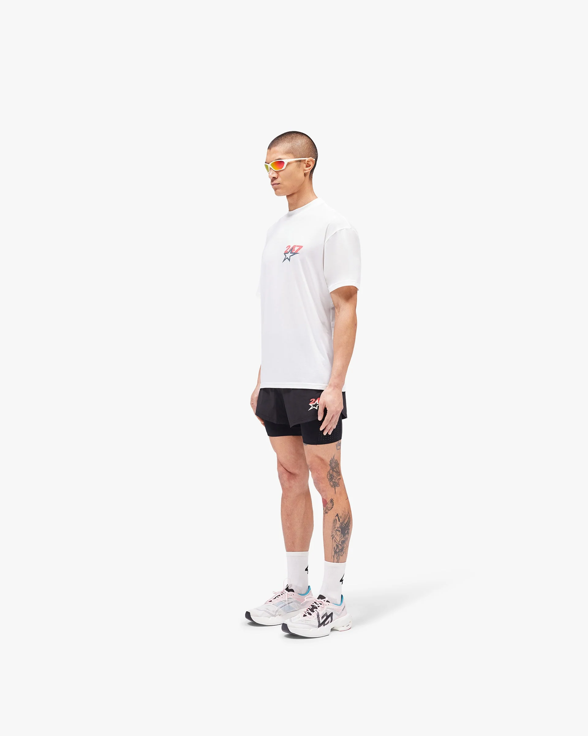 Team 247 Star Oversized T-Shirt - Flat White - Image 7