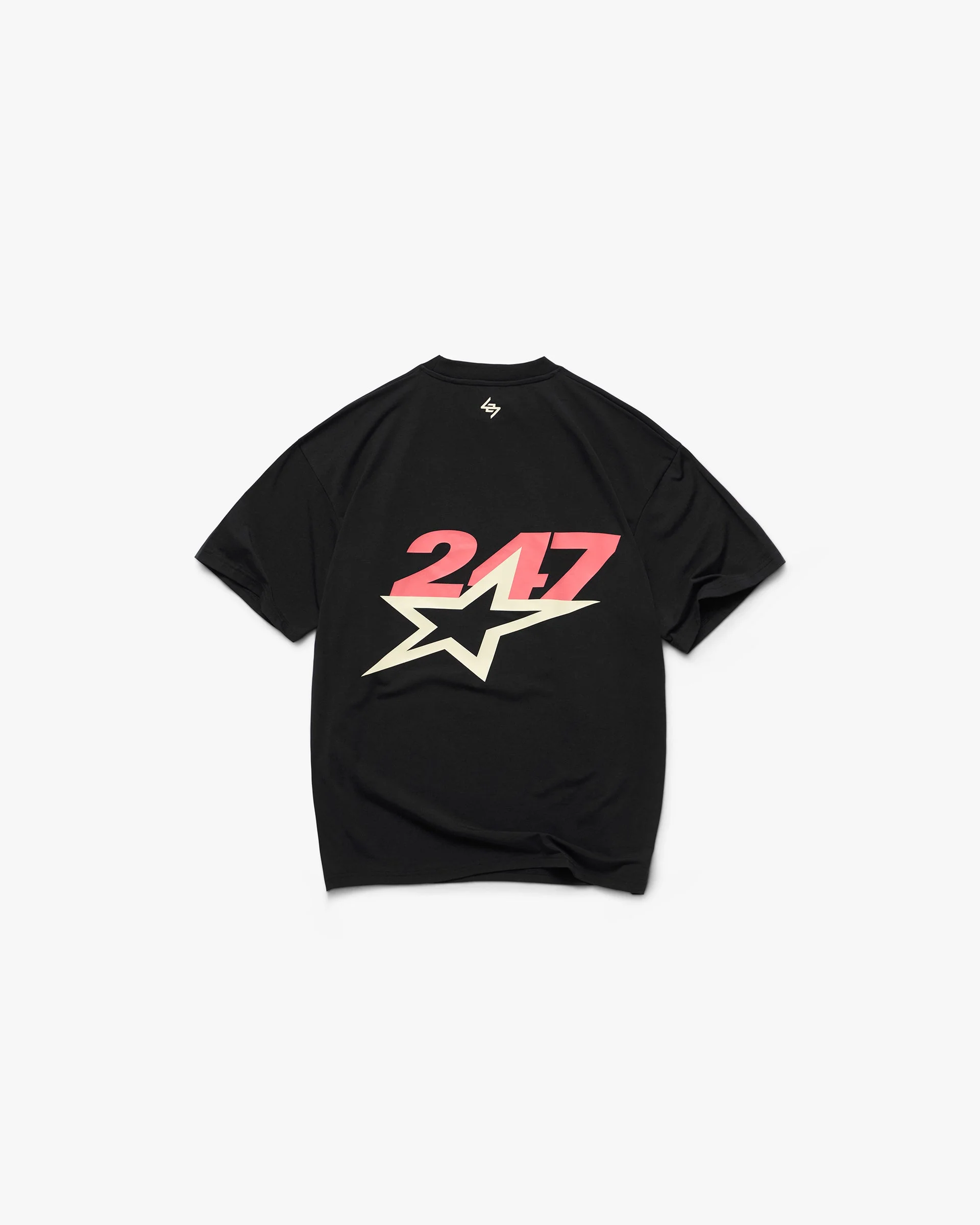 Team 247 Star Oversized T-Shirt - Jet Black - Image 2