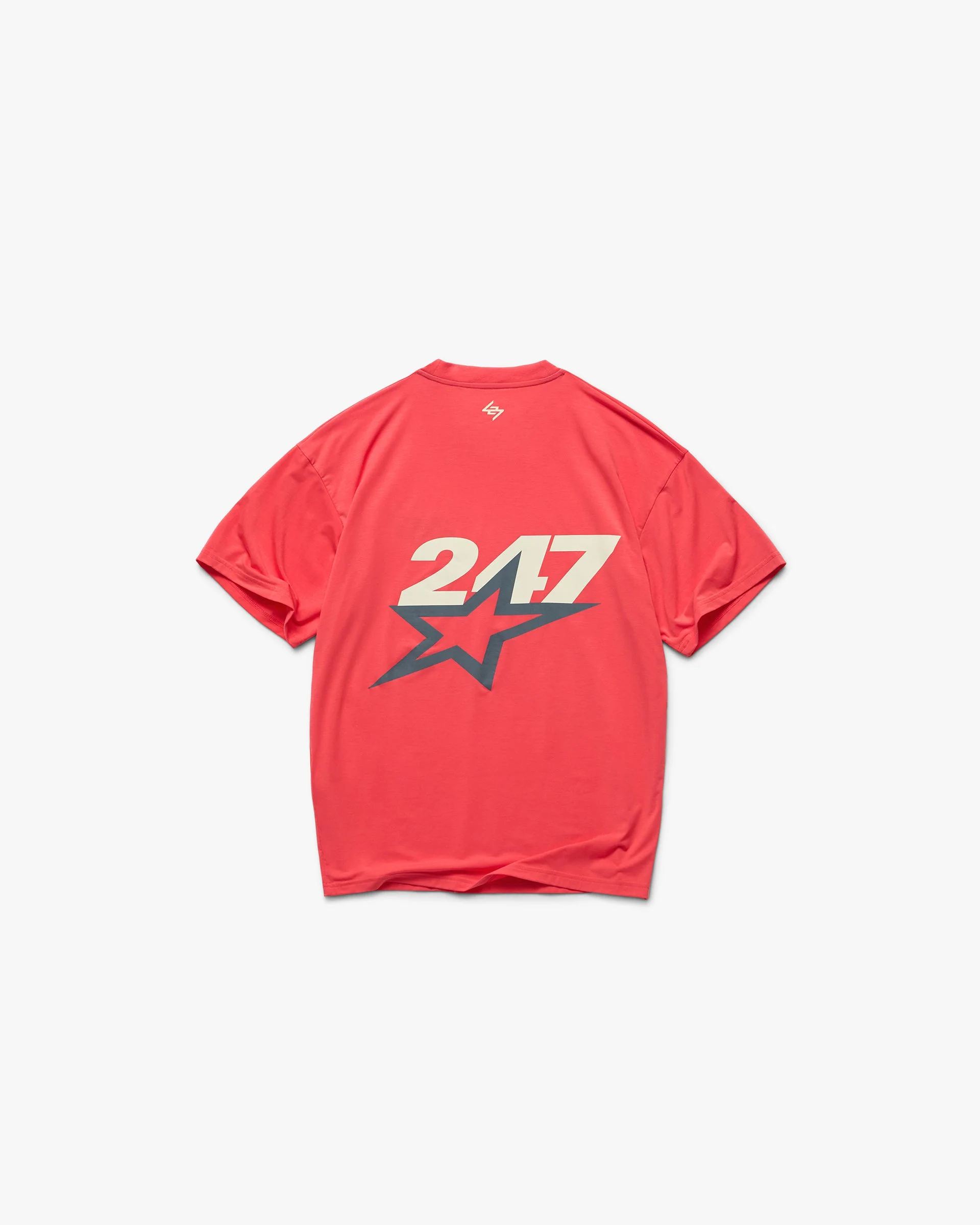Team 247 Star Oversized T-Shirt - Racing Red - Image 2