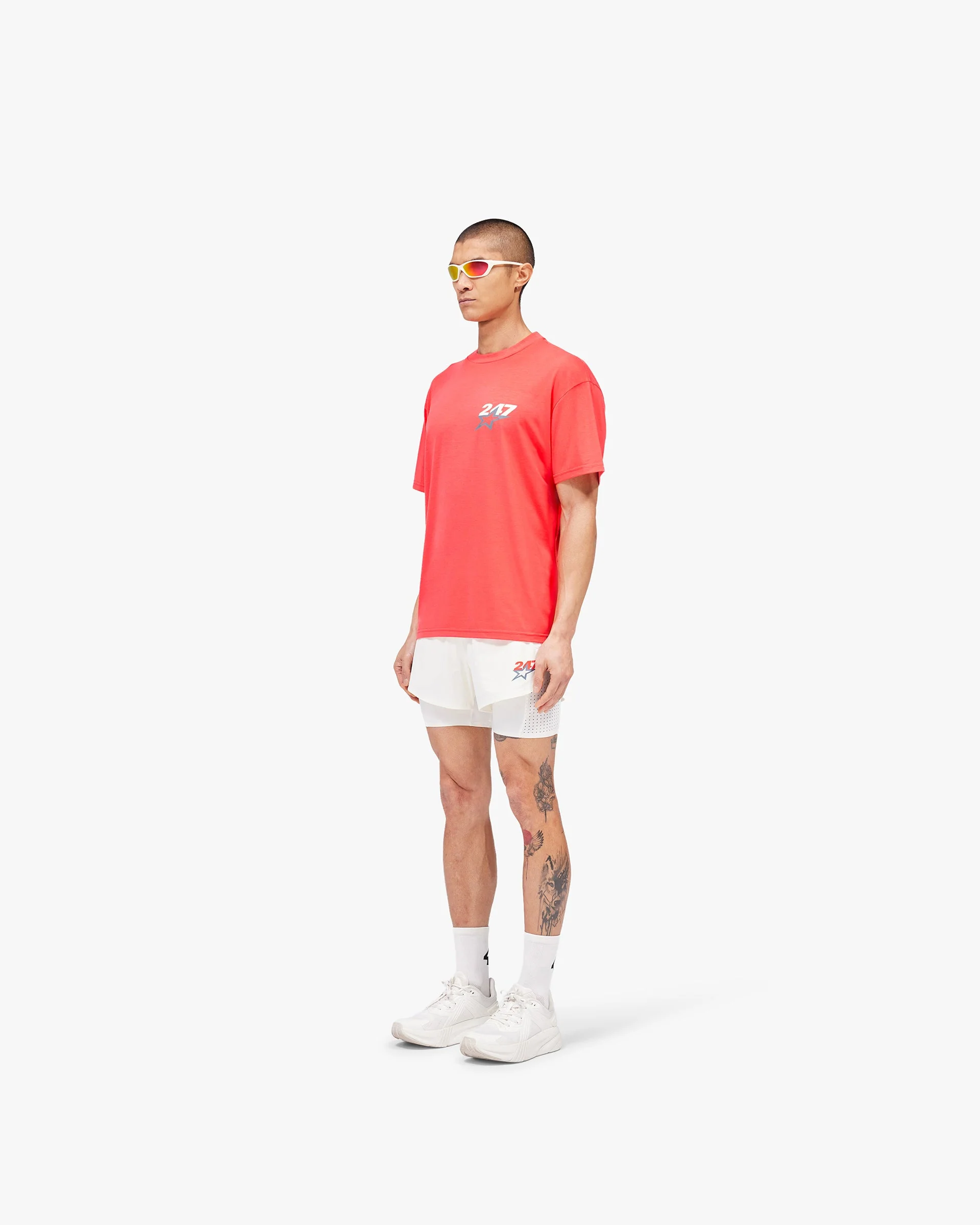 Team 247 Star Oversized T-Shirt - Racing Red - Image 7