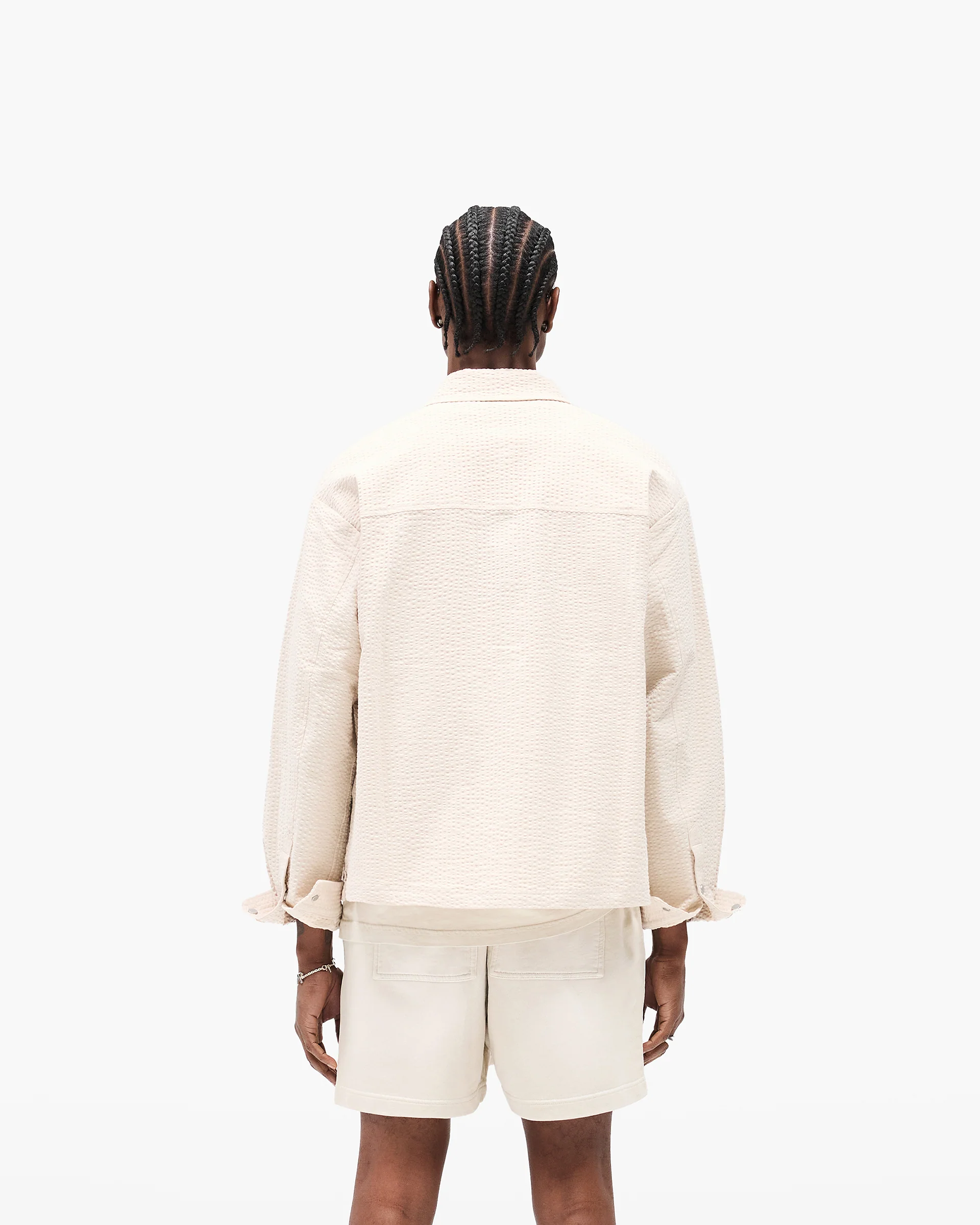 Textured Long Sleeve Shirt - Champagne - Image 4
