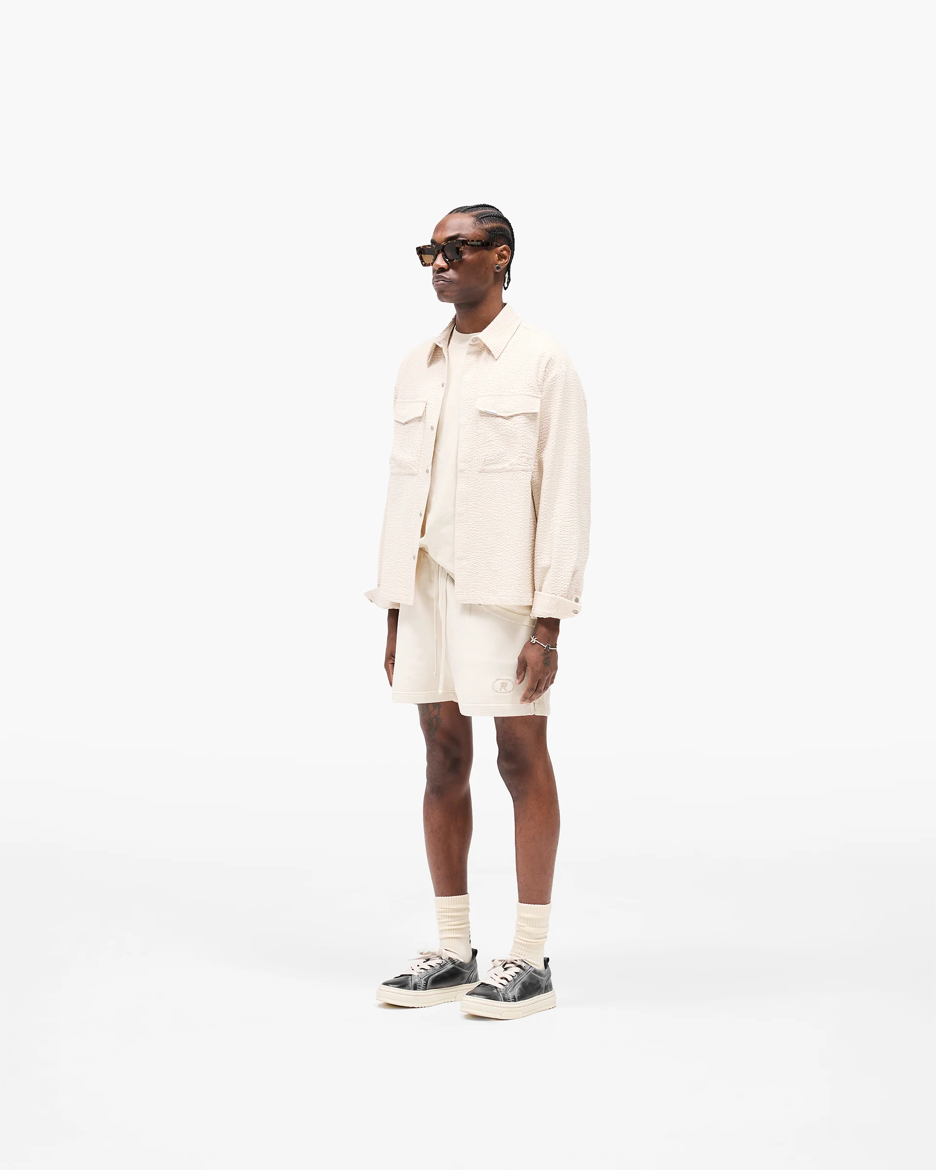 Textured Long Sleeve Shirt - Champagne - Image 6