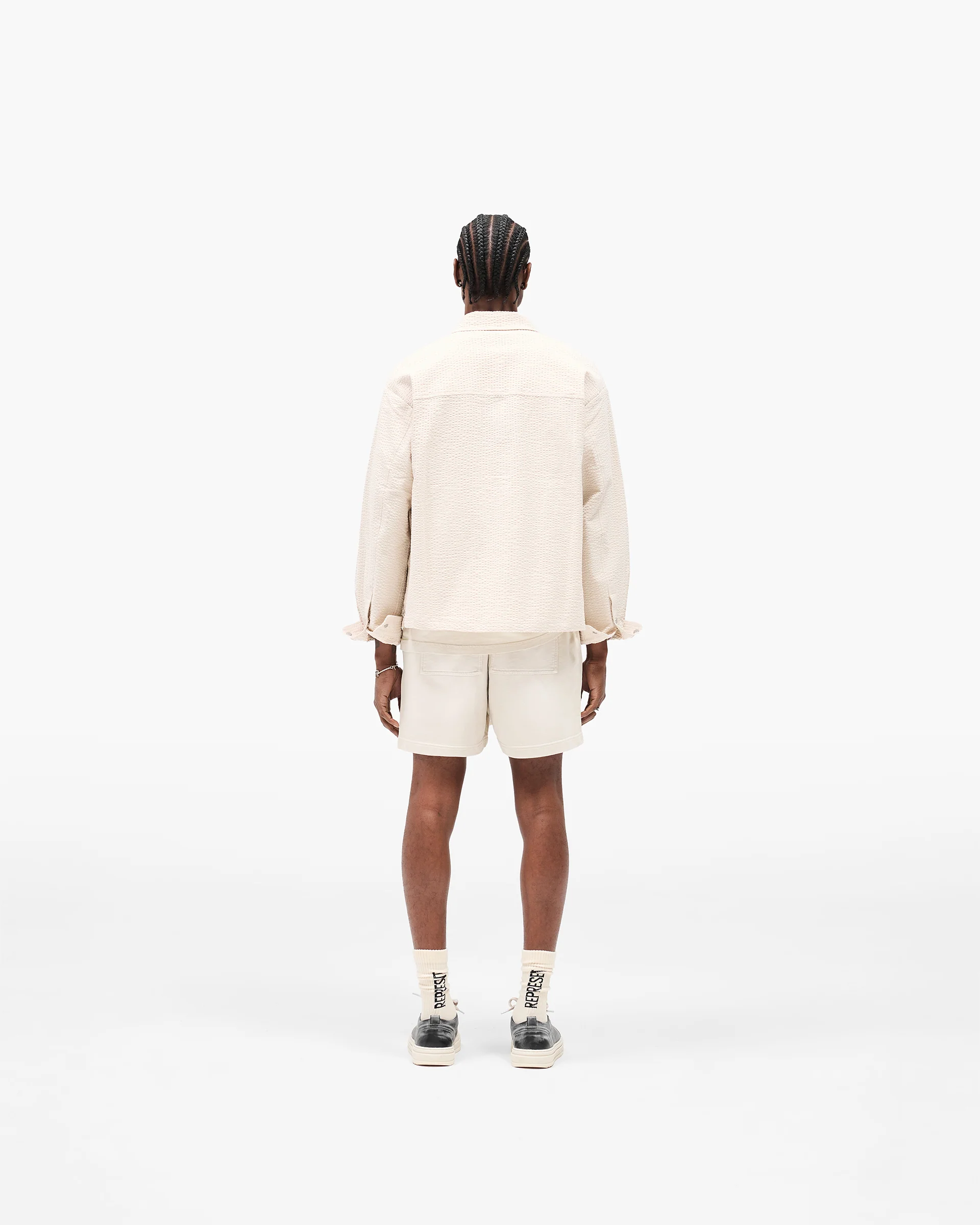 Textured Long Sleeve Shirt - Champagne - Image 7