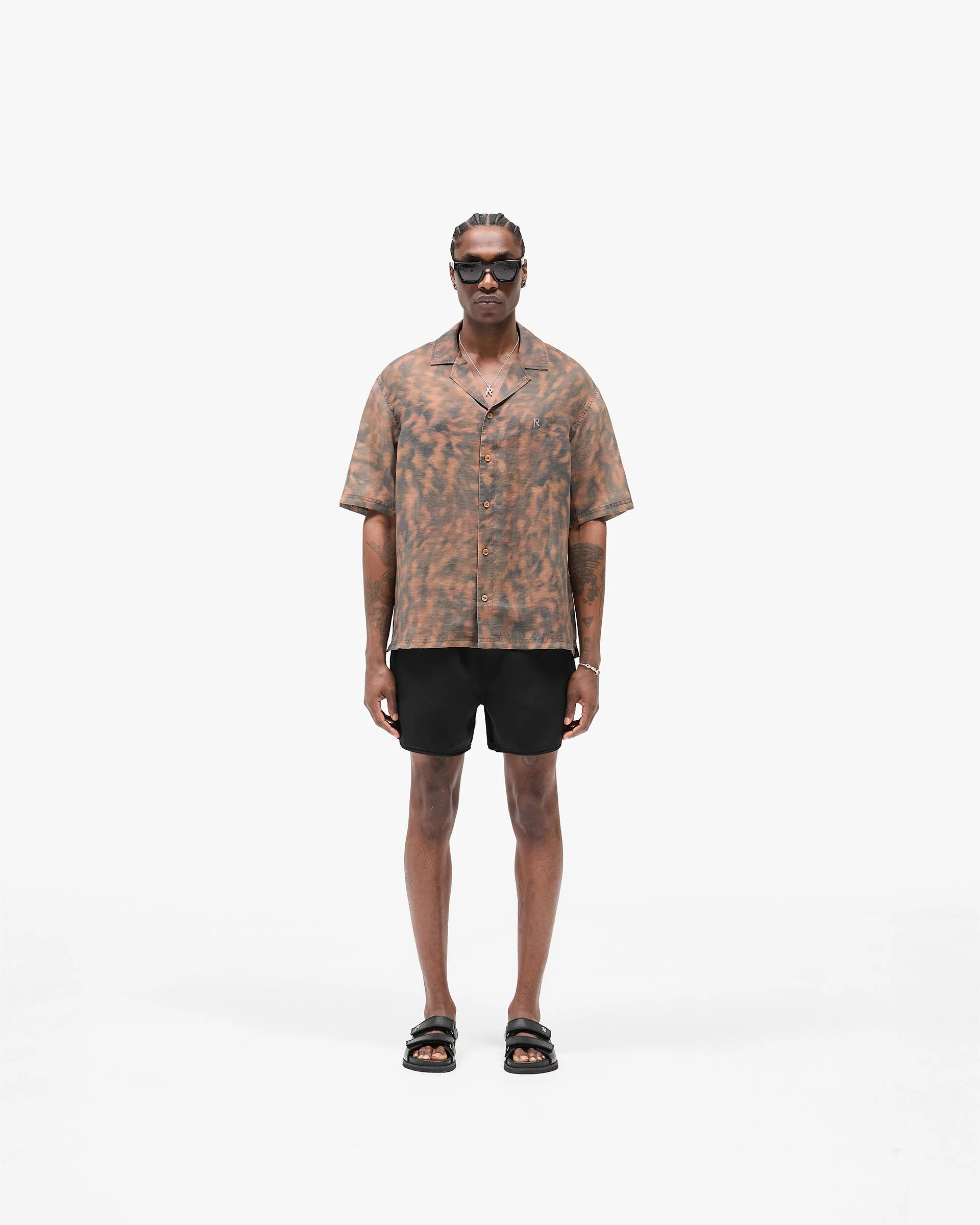 Tortoise Print Shirt - Brown - Image 5