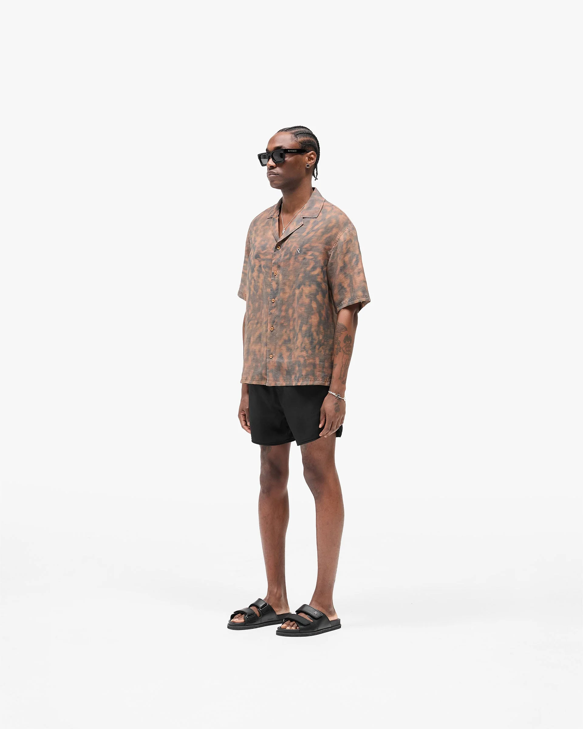 Tortoise Print Shirt - Brown - Image 6