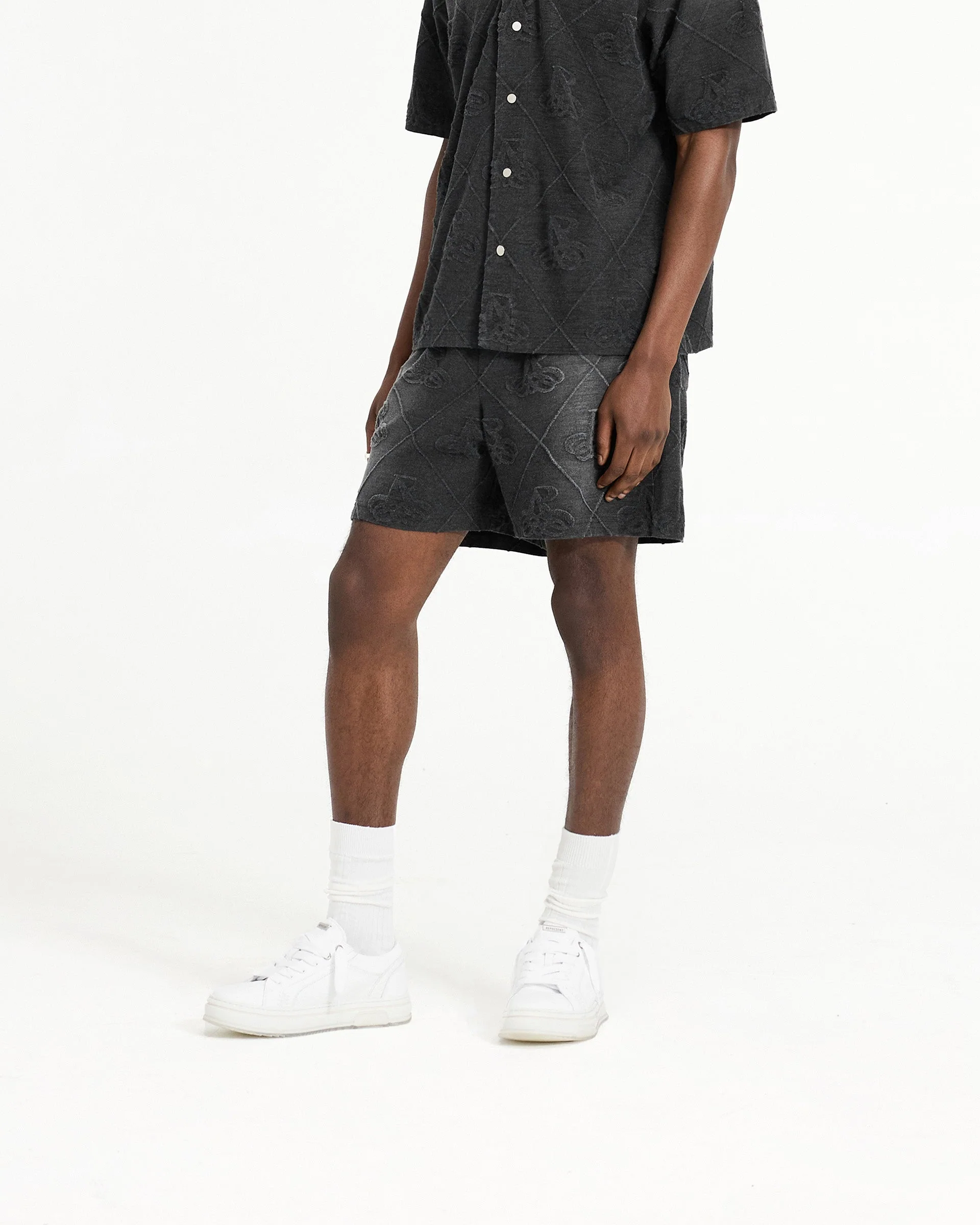 Towelling Short - Jet Black - Image 4