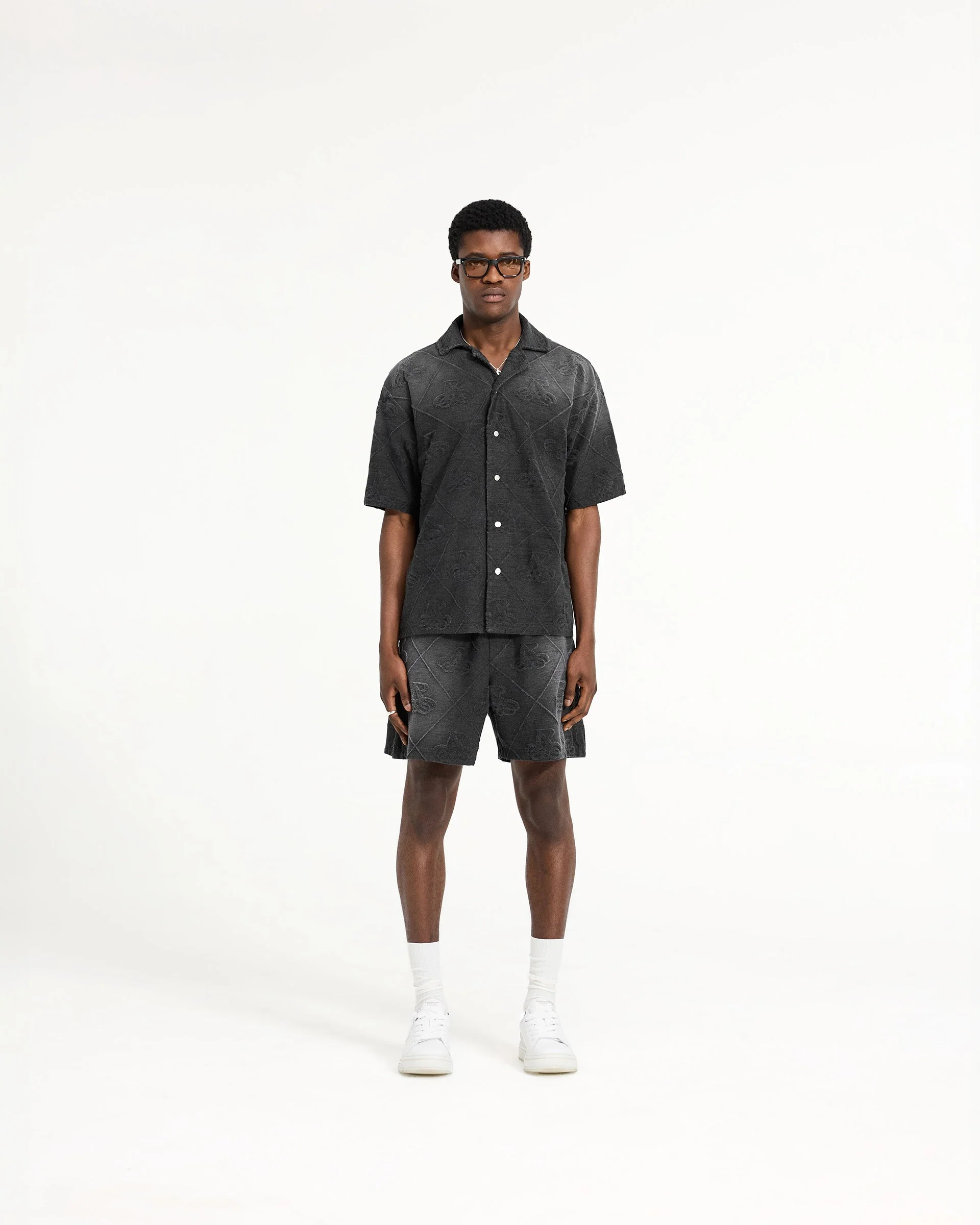 Towelling Short - Jet Black - Image 6