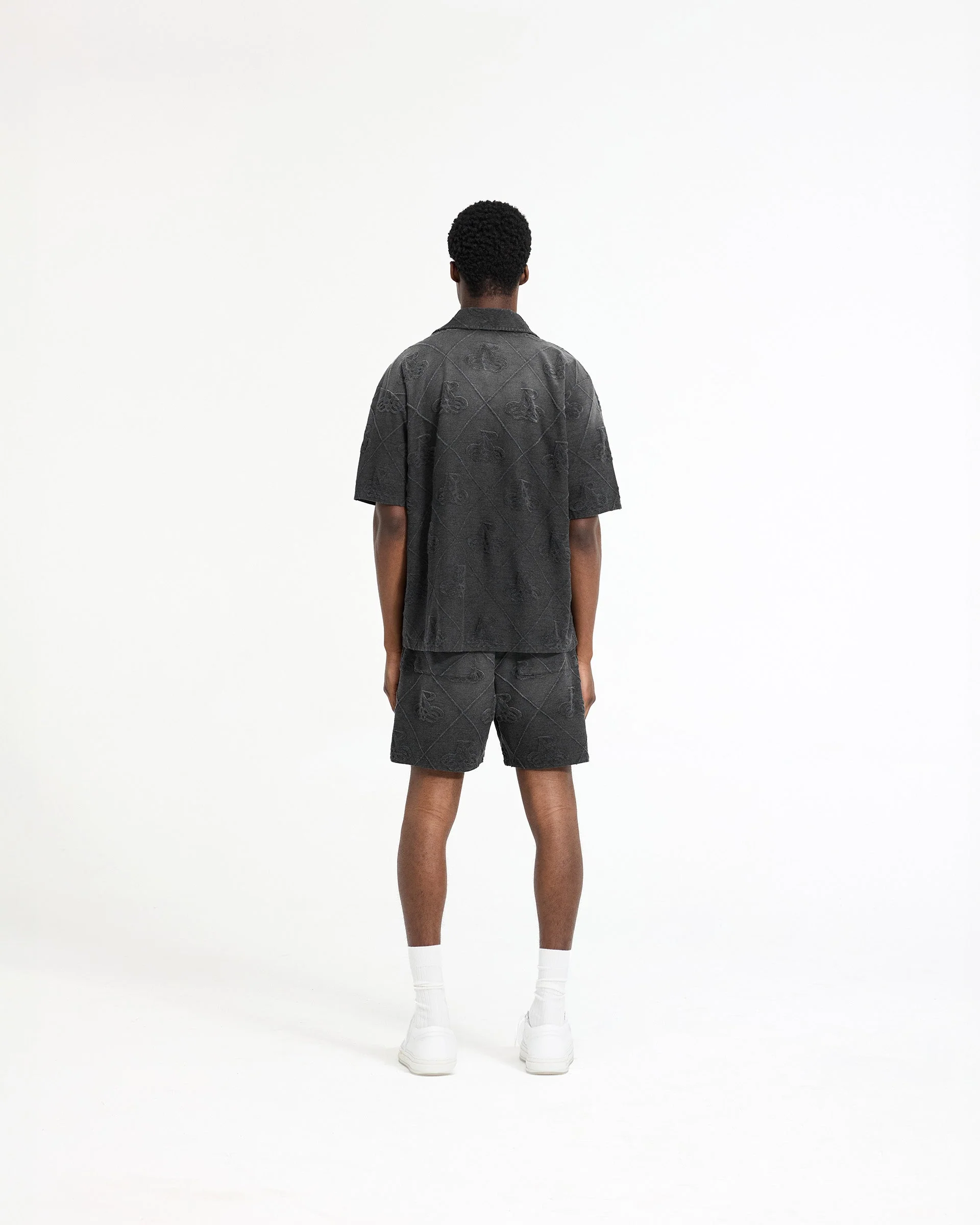 Towelling Short - Jet Black - Image 8