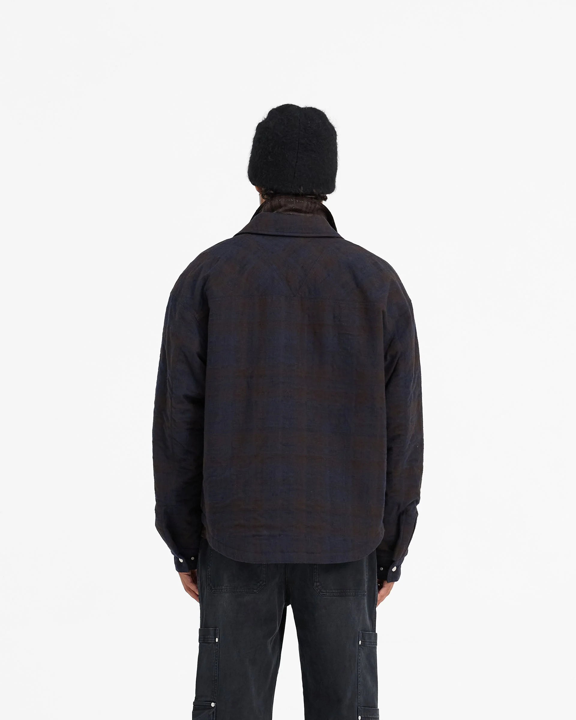 Wadded Zip Overshirt - Midnight Navy - Image 4