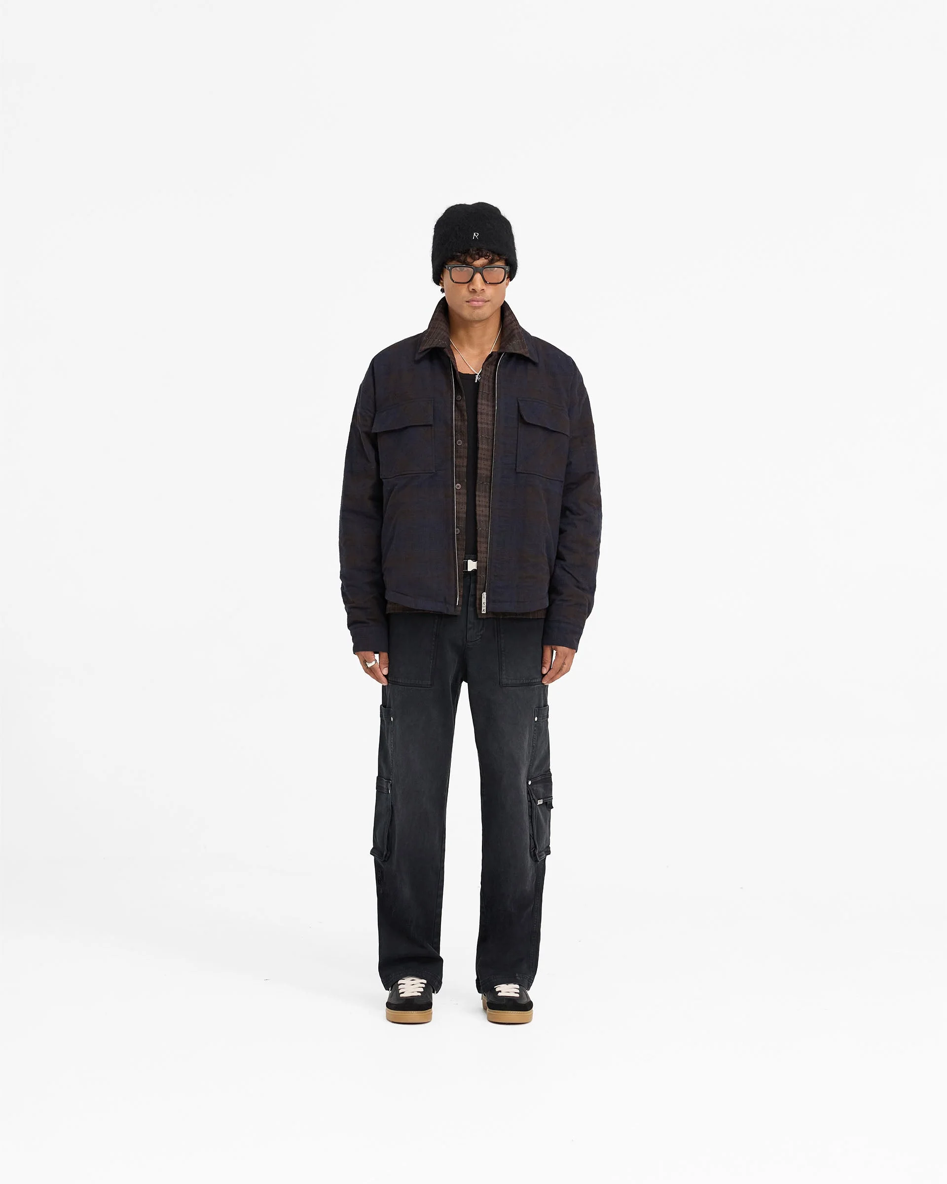 Wadded Zip Overshirt - Midnight Navy - Image 5