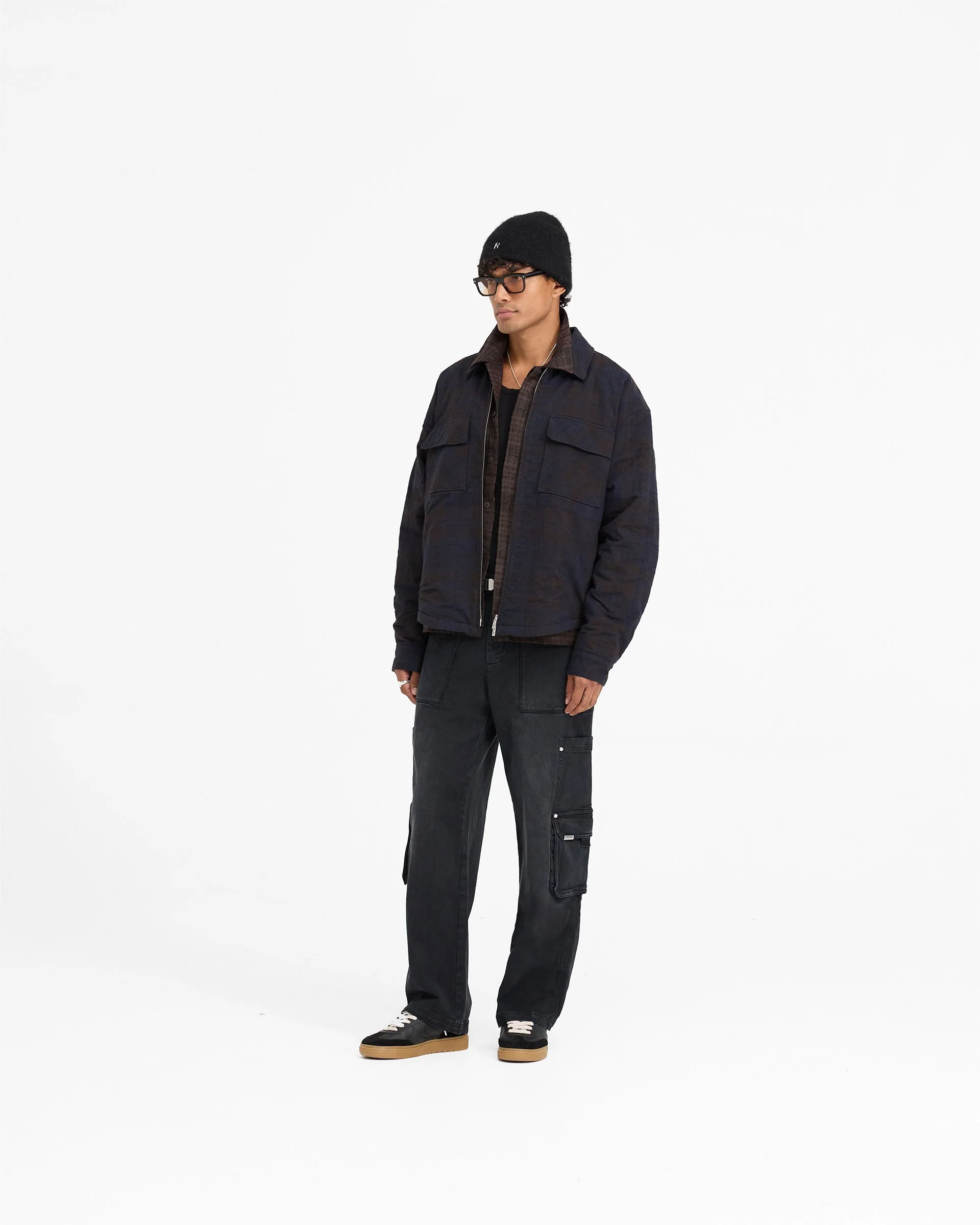 Wadded Zip Overshirt - Midnight Navy - Image 6