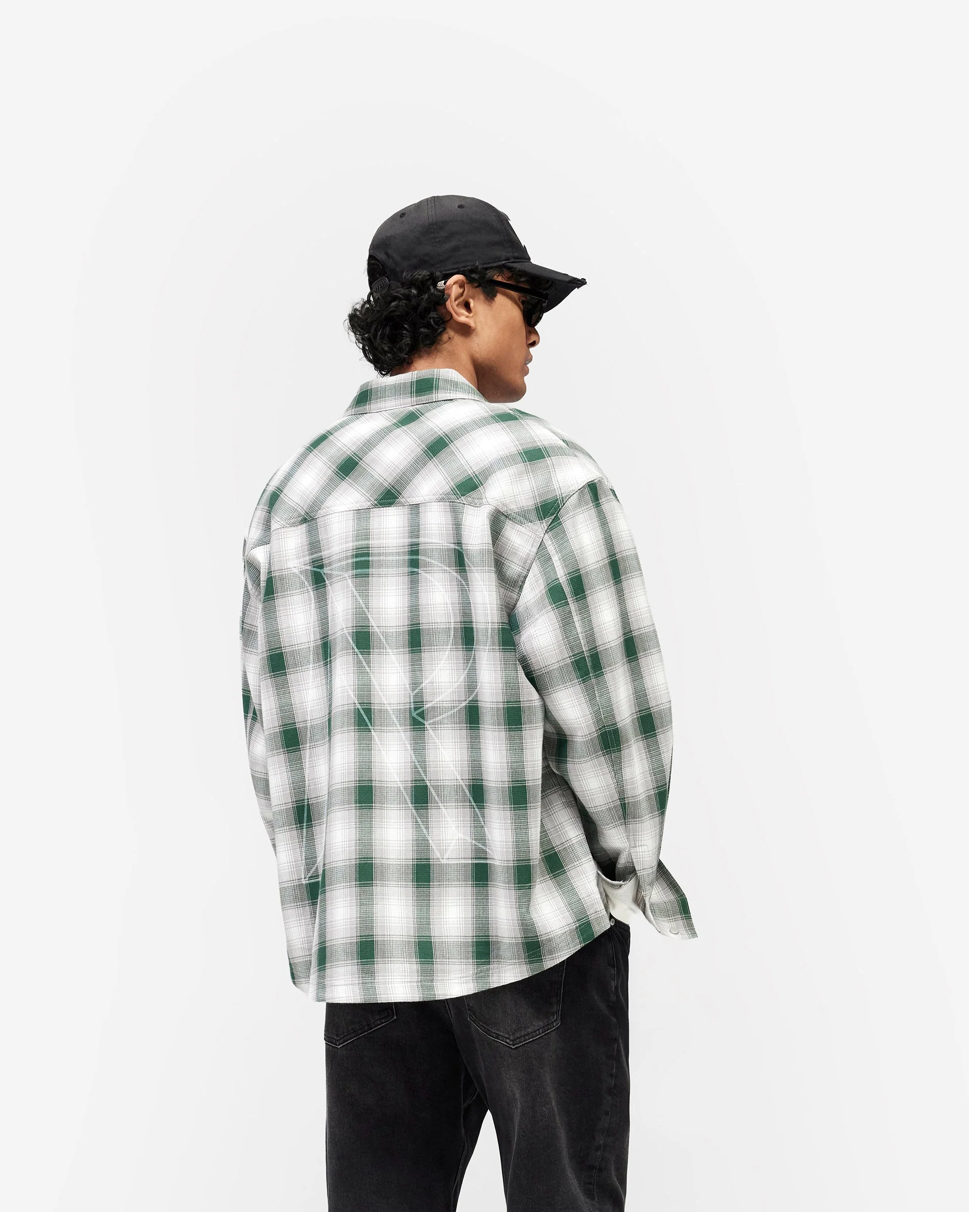 Waffle Flannel - Dark Green - Image 5