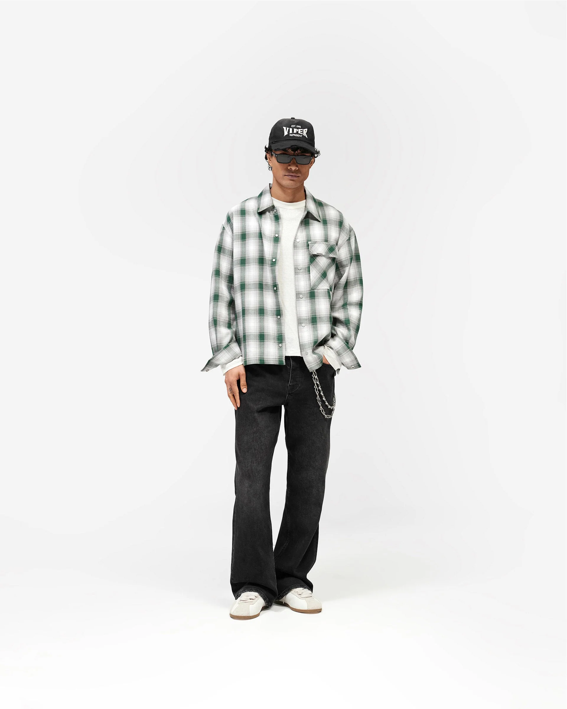 Waffle Flannel - Dark Green - Image 6