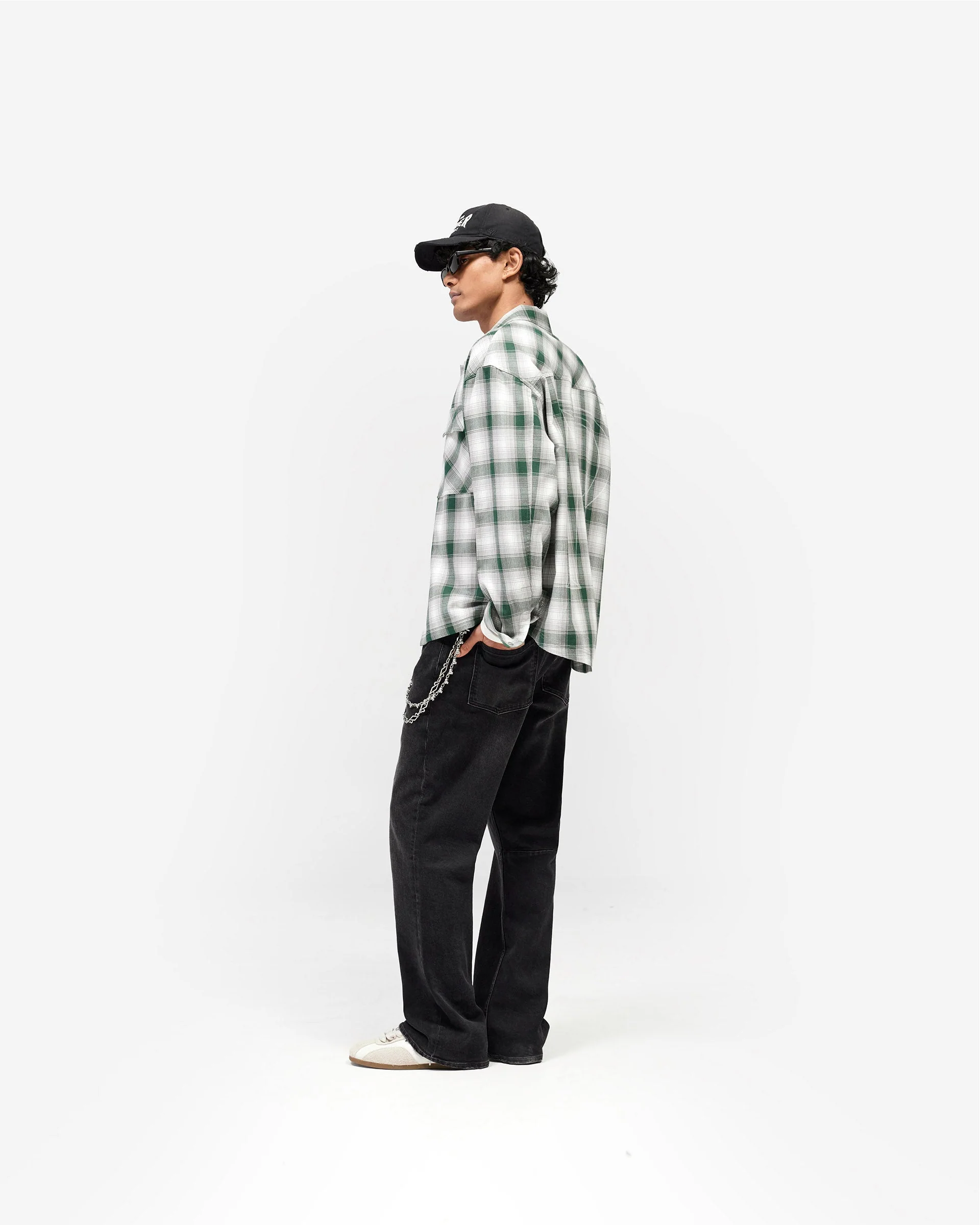 Waffle Flannel - Dark Green - Image 7
