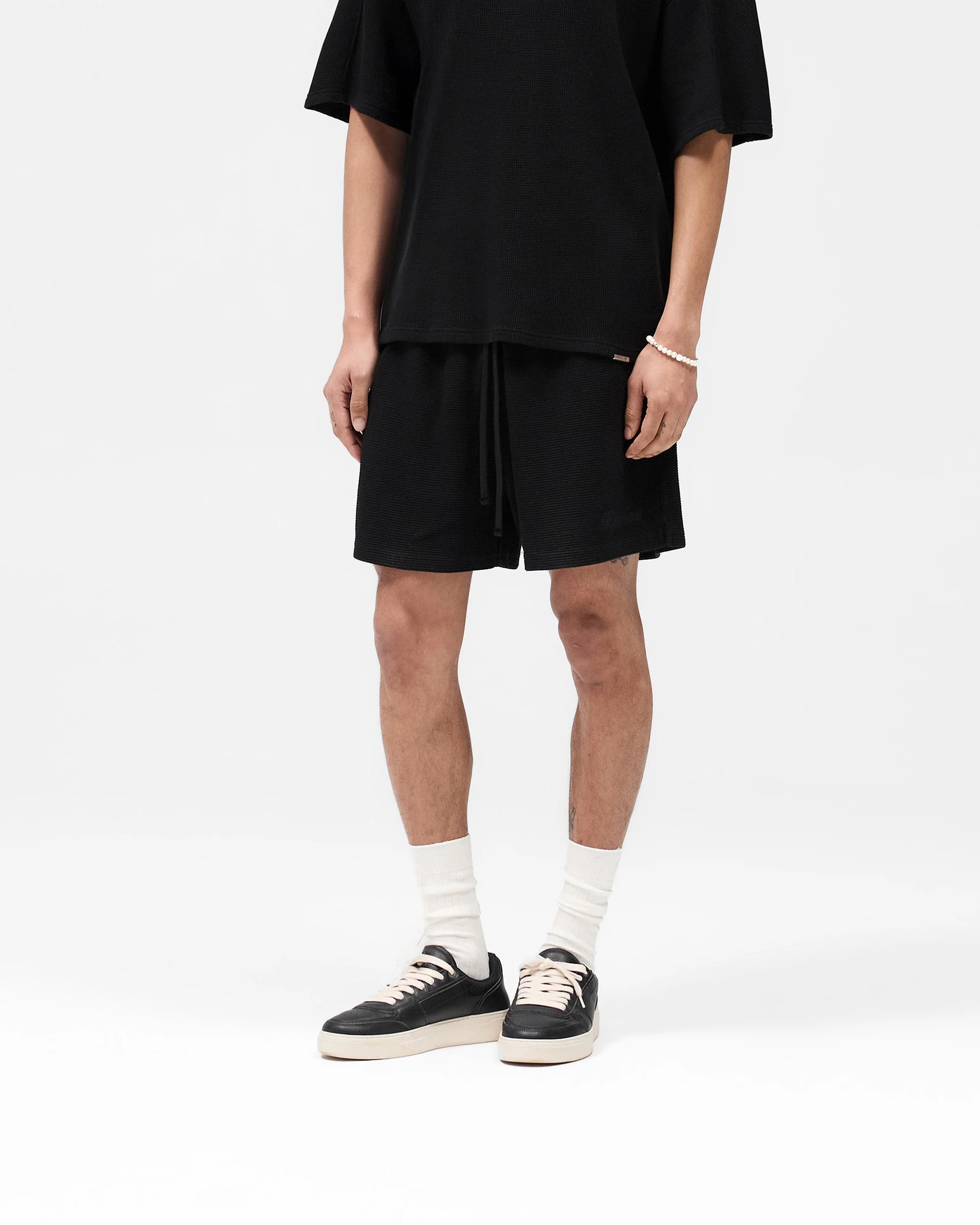 Waffle Shorts - Black - Image 2