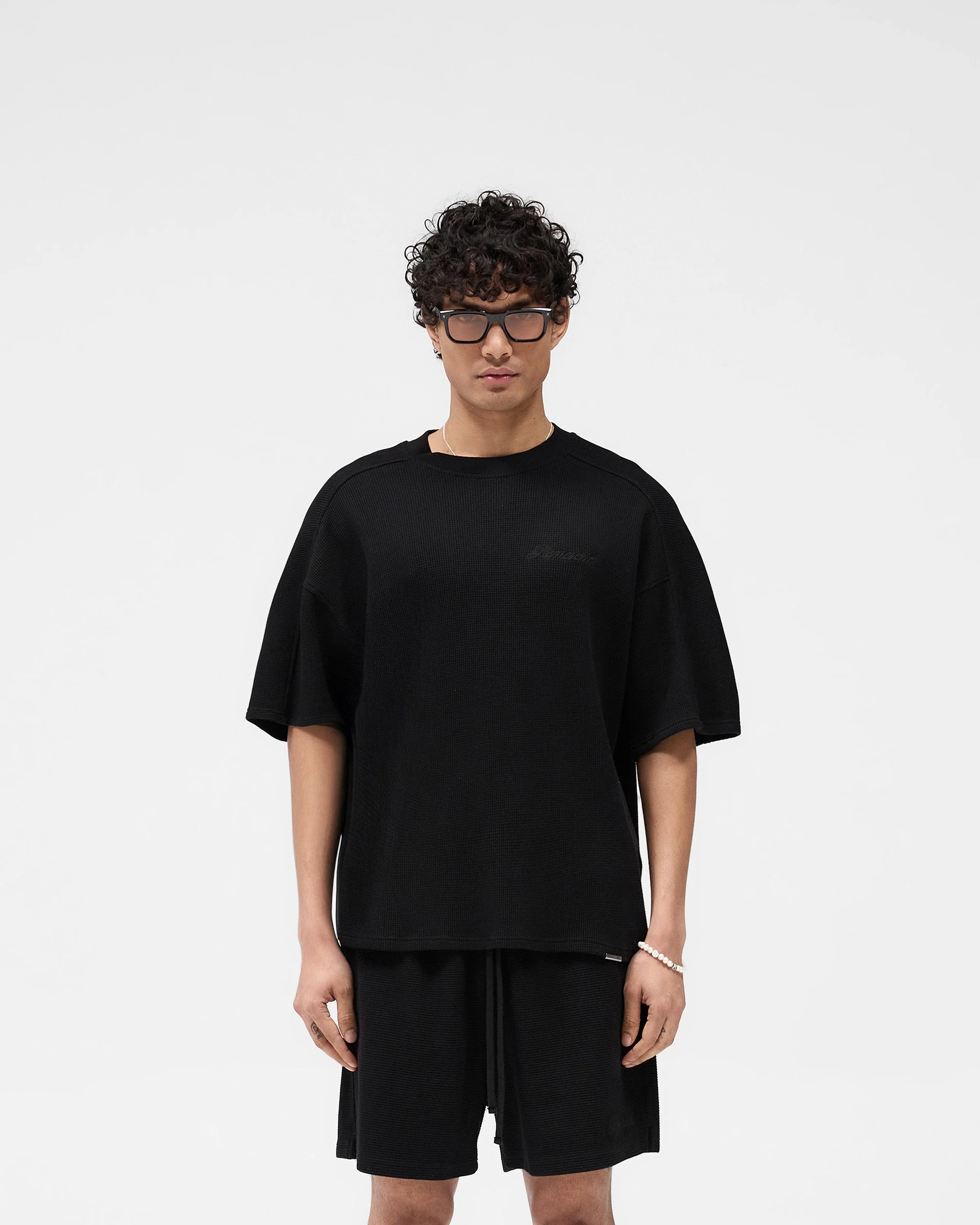 Waffle T-Shirt - Jet Black - Image 3