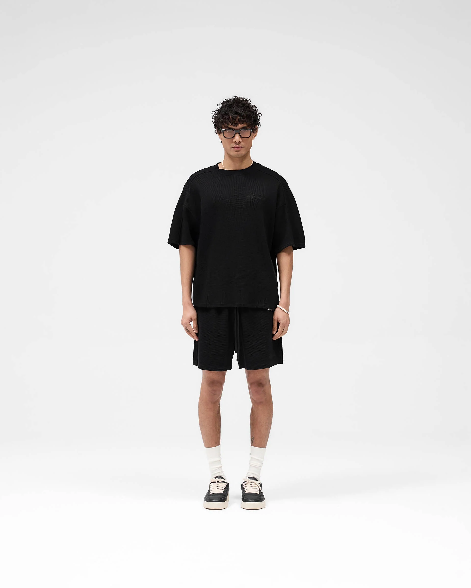 Waffle T-Shirt - Jet Black - Image 5
