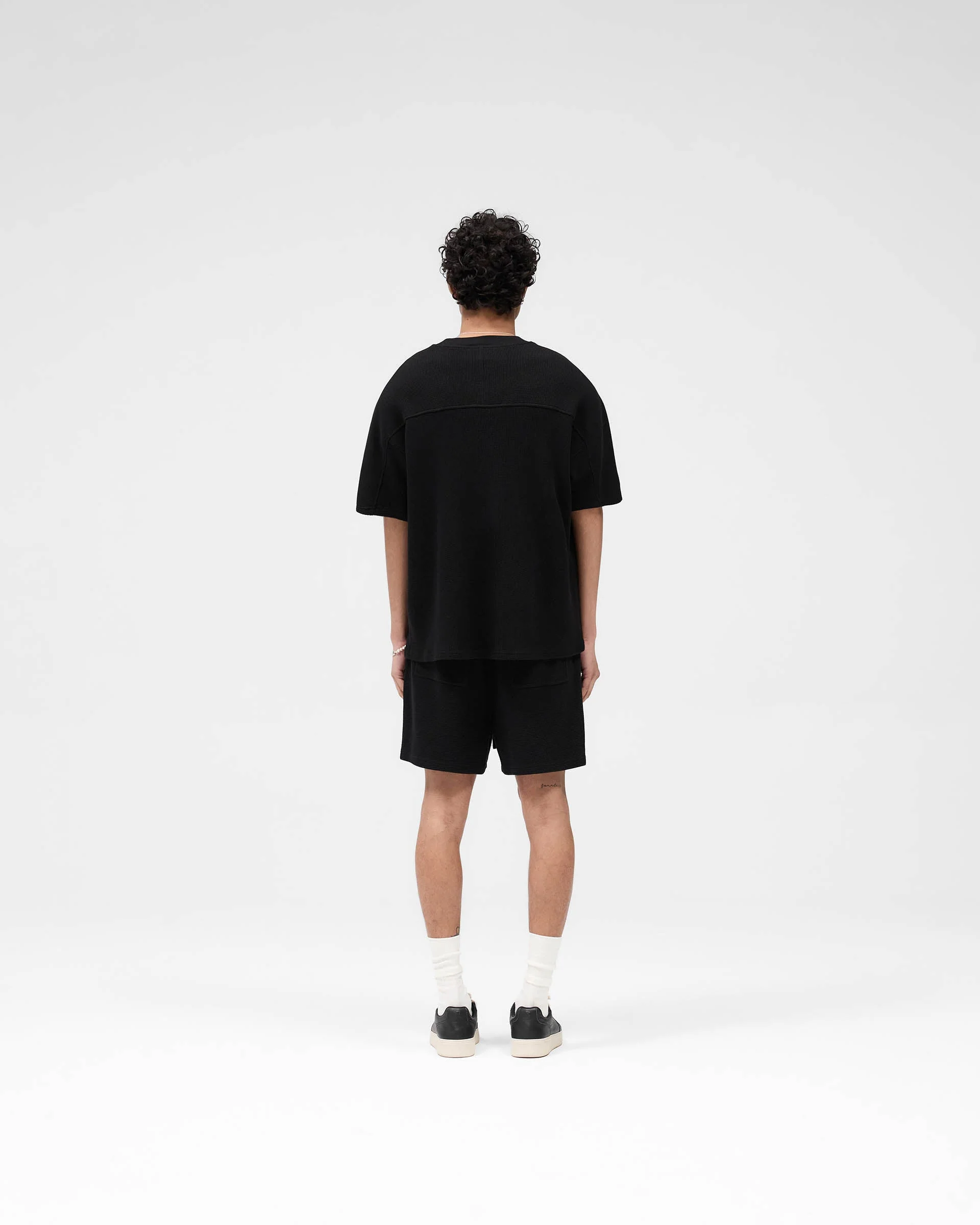 Waffle T-Shirt - Jet Black - Image 6