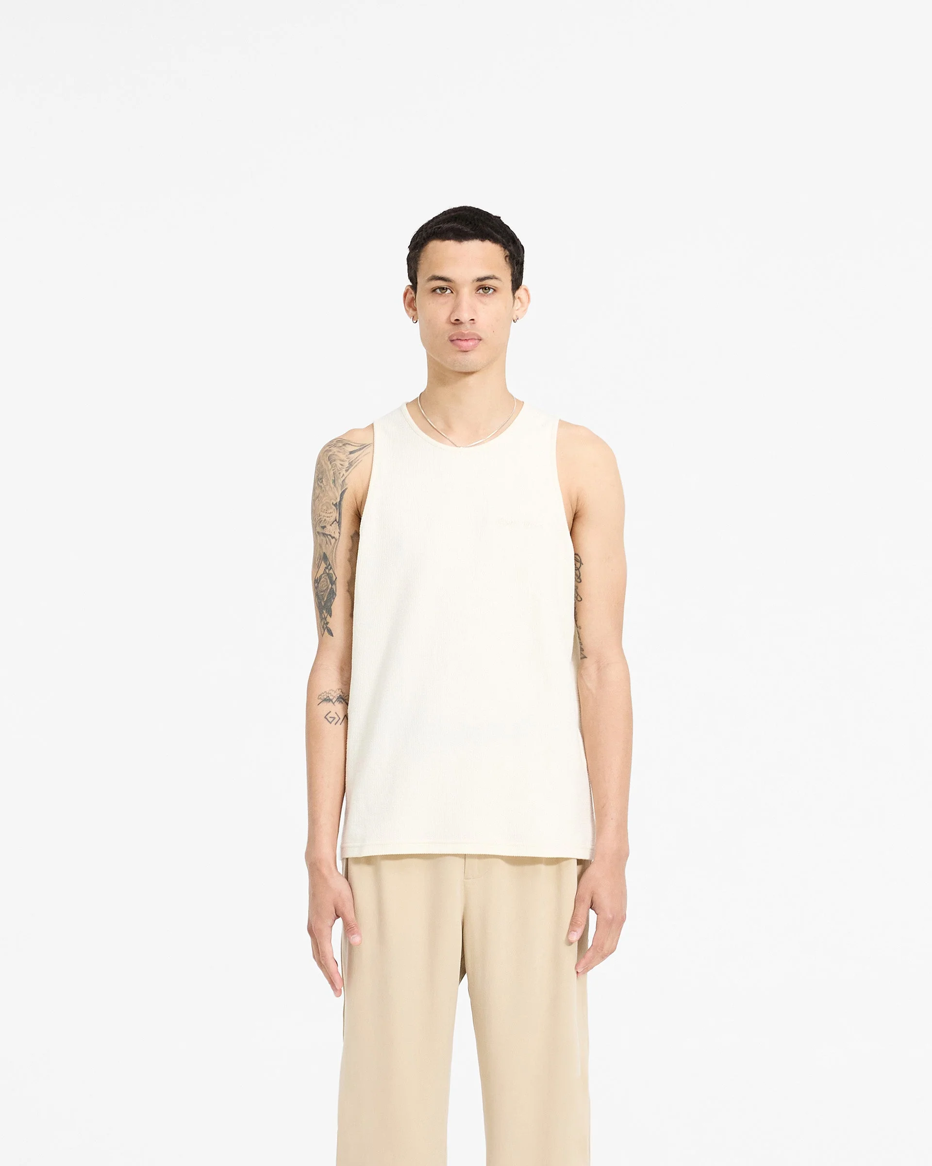 Waffle Vest - Antique White - Image 3