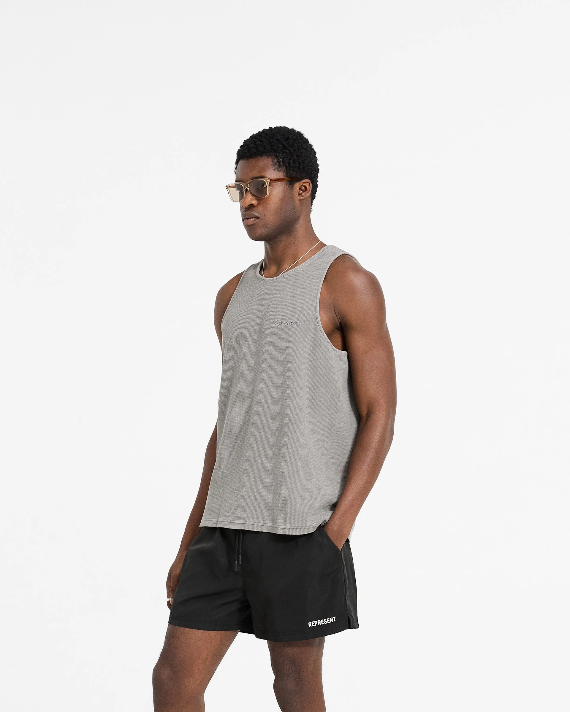 Waffle Vest - Ultimate Grey - Image 2