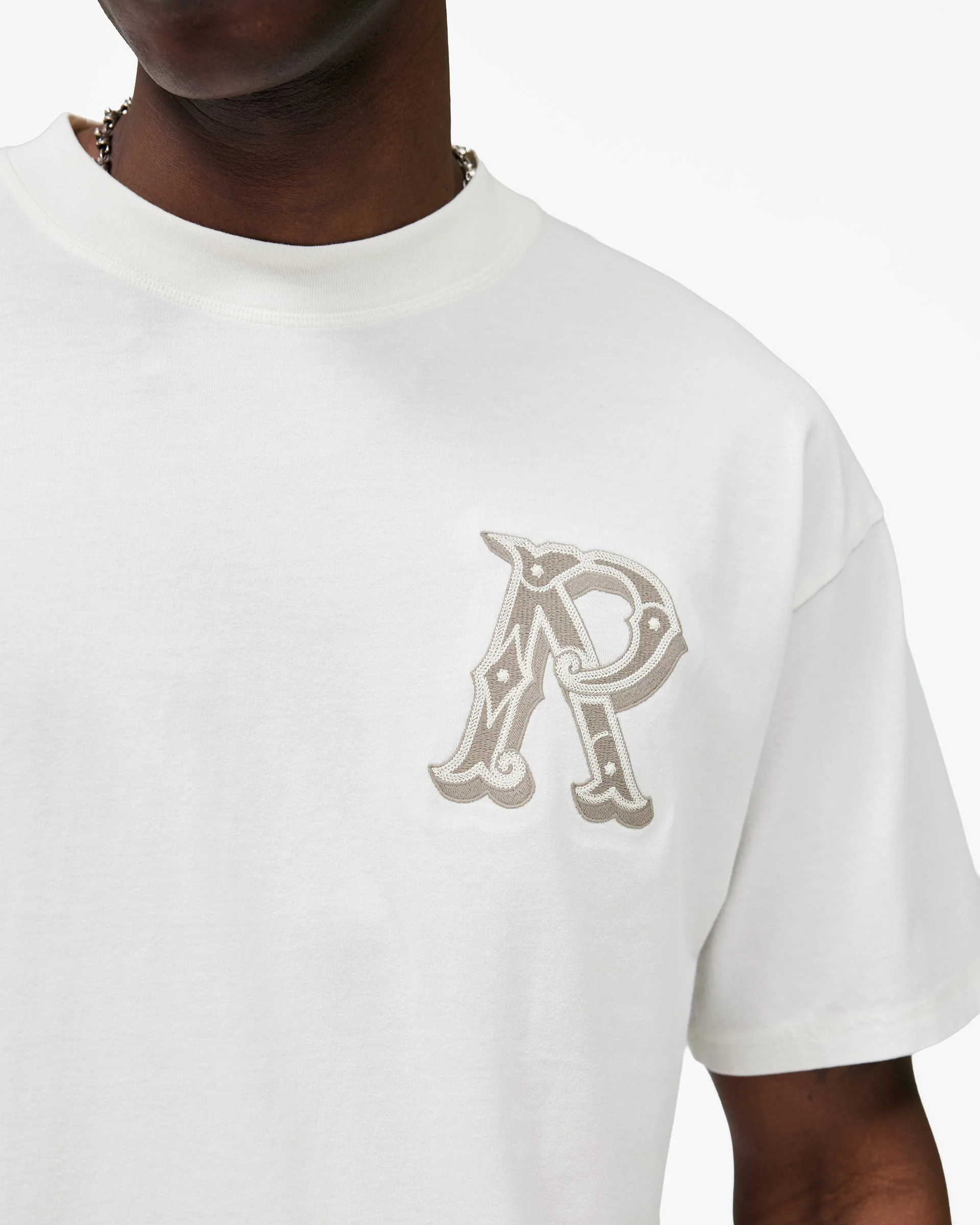 Western Initial T-Shirt - Flat White - Image 6