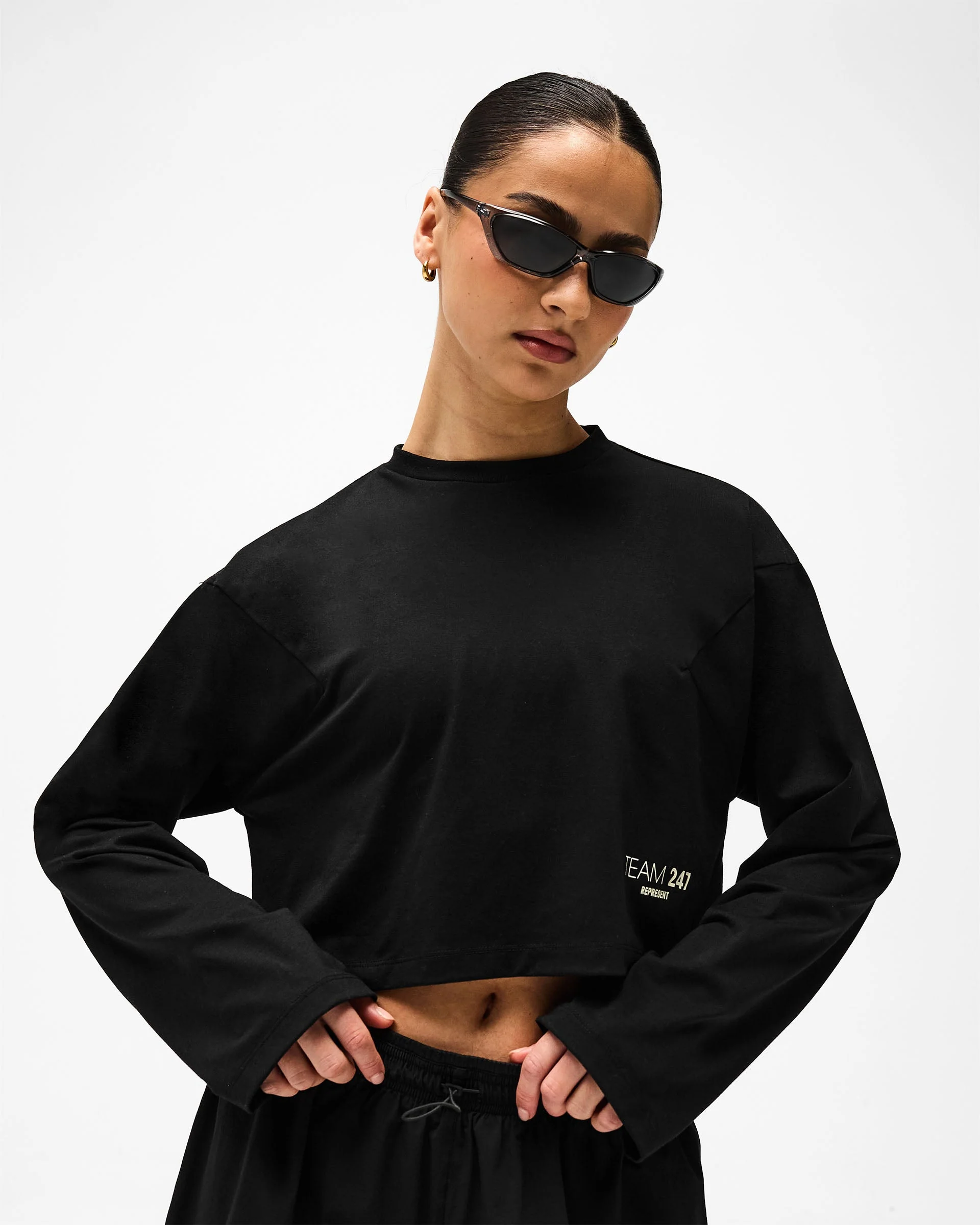 247 DNA Cropped Training T-Shirt - Black - Image 5