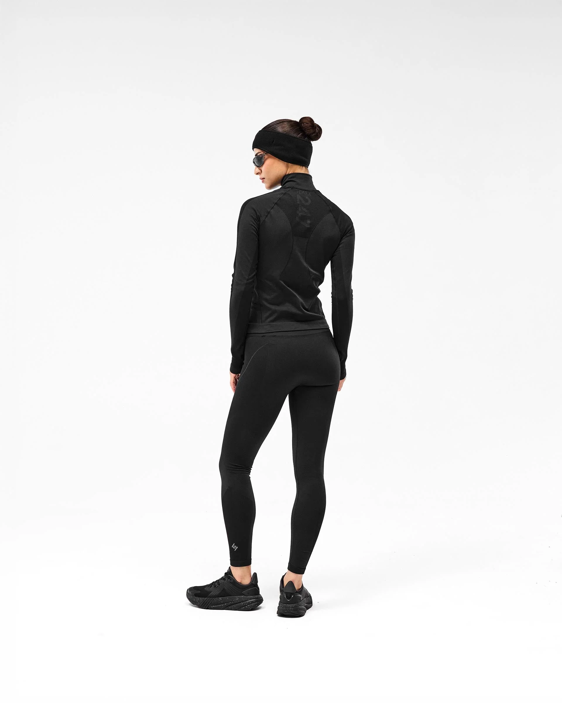 247 Sculpt Seamless Quarter Zip Jacket - Black - Image 4