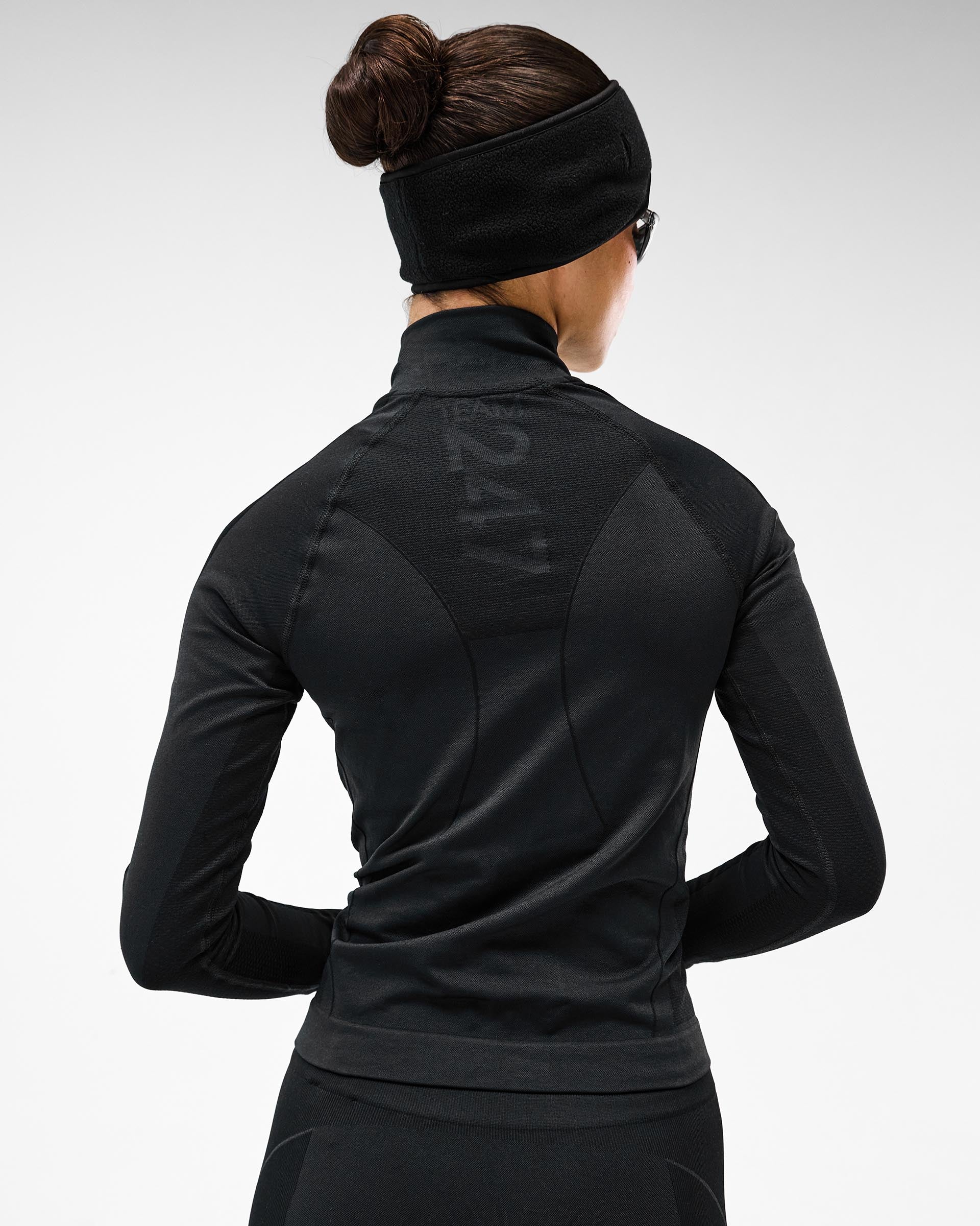 247 Sculpt Seamless Quarter Zip Jacket - Black - Image 5