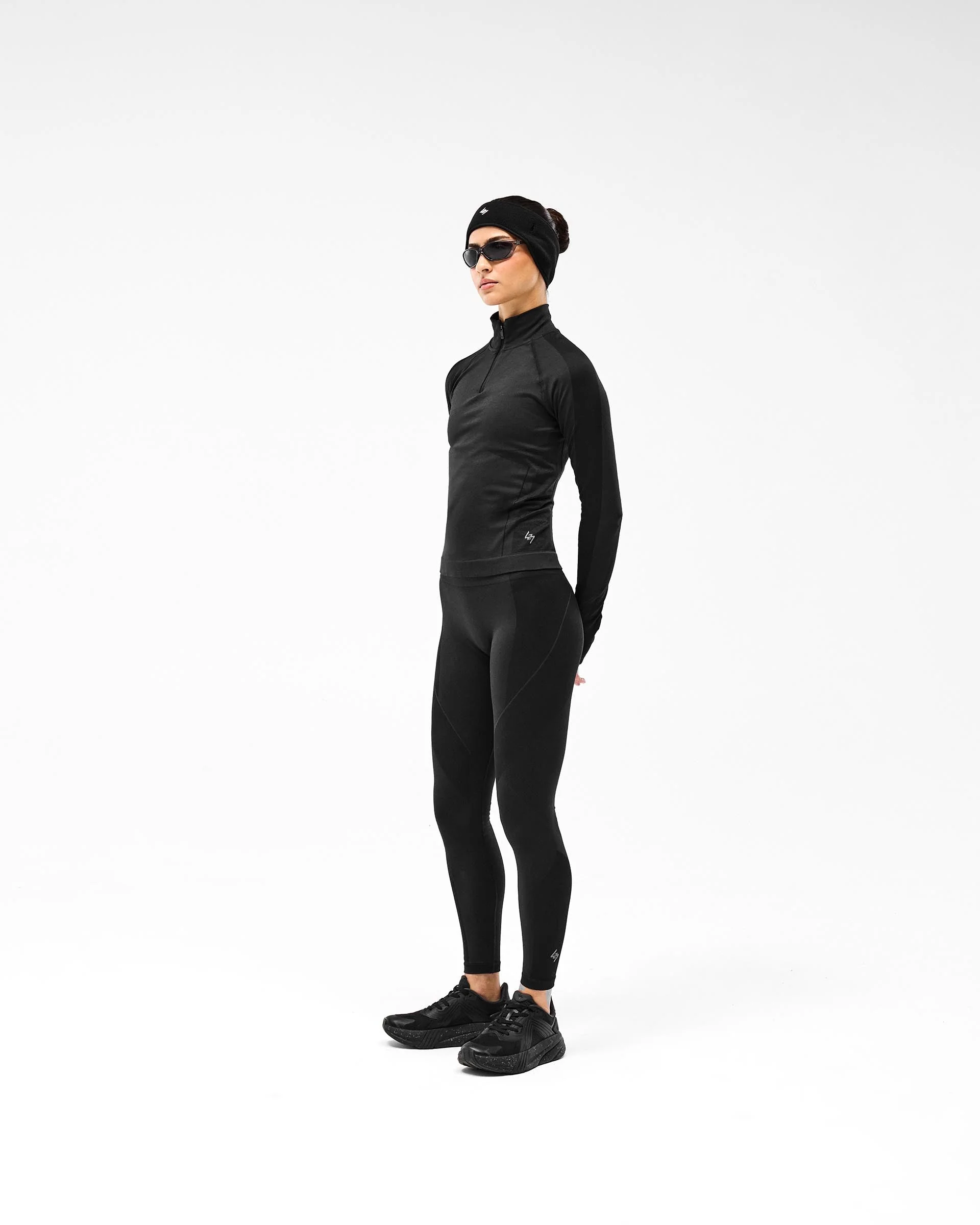 247 Sculpt Seamless Quarter Zip Jacket - Black - Image 6