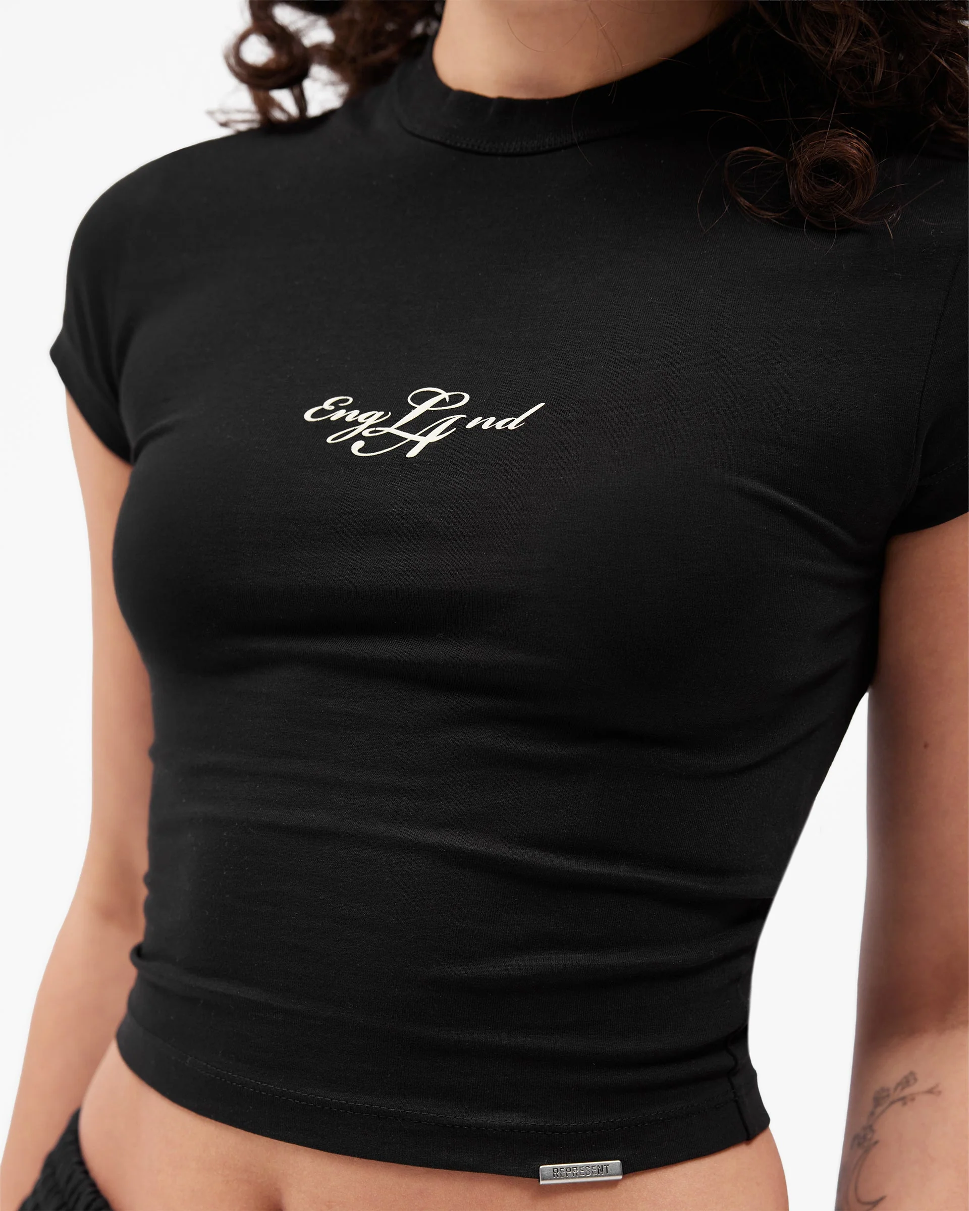 EngLAnd Baby Tee - Jet Black - Image 6