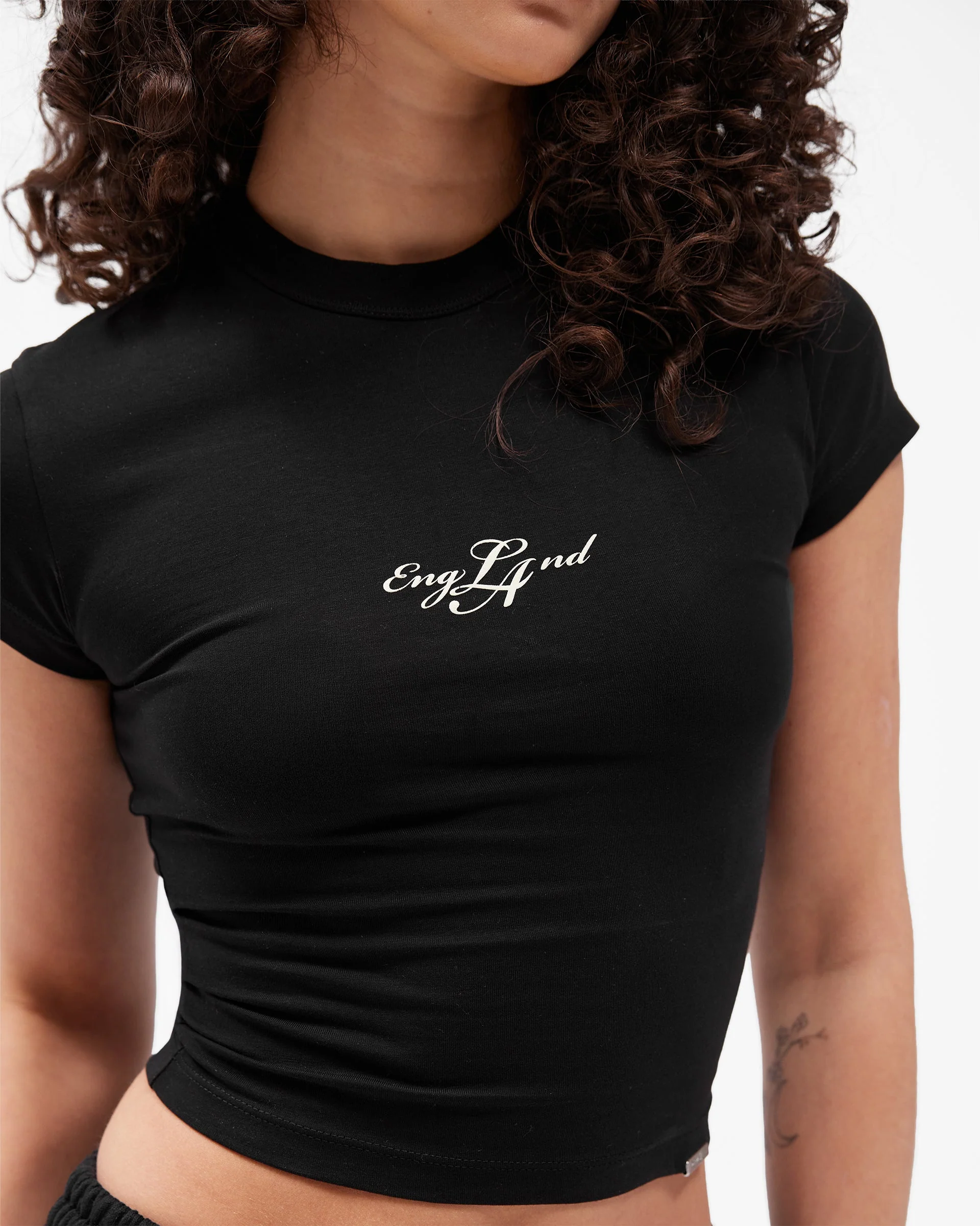 EngLAnd Baby Tee - Jet Black - Image 7