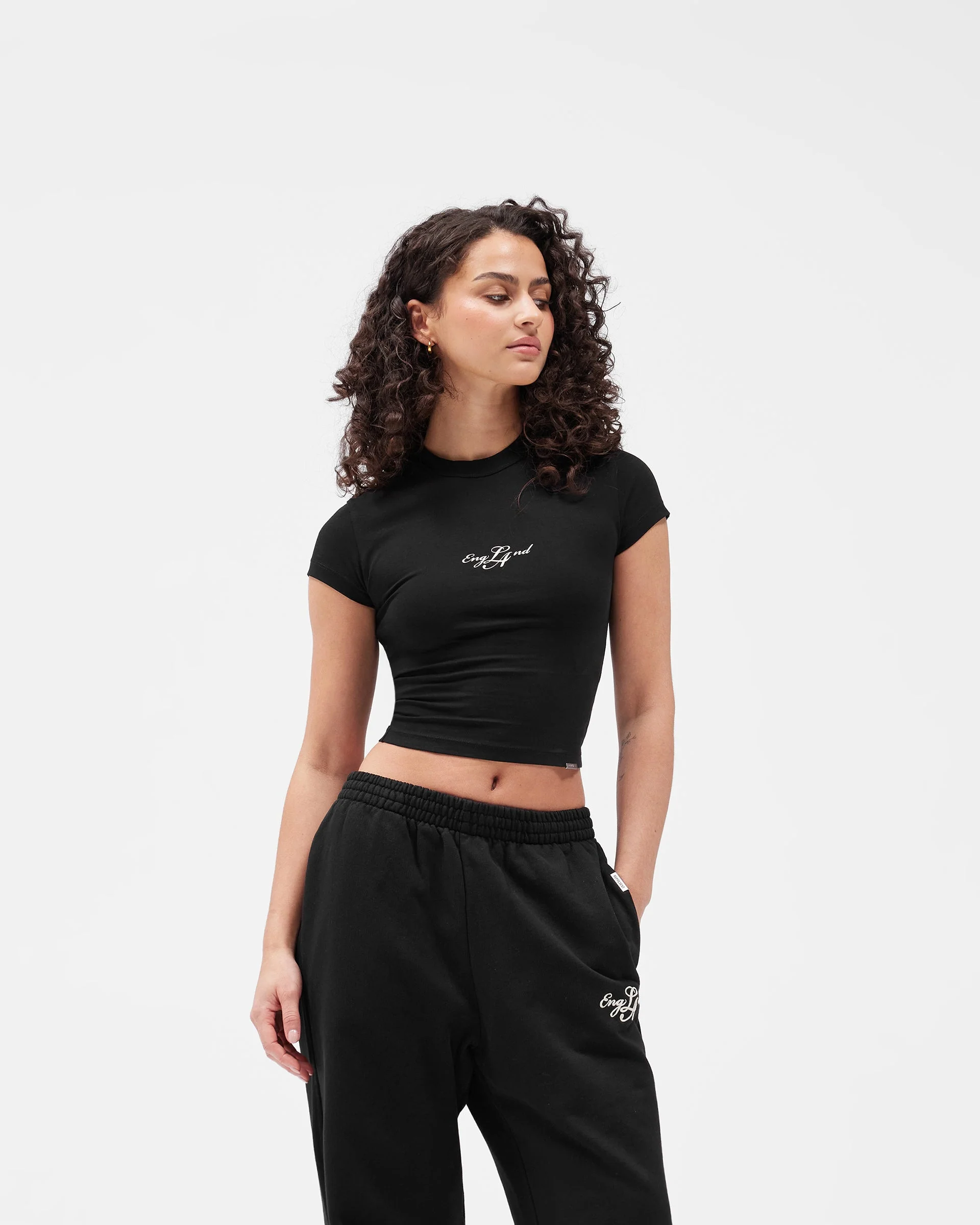 EngLAnd Baby Tee - Jet Black - Image 9