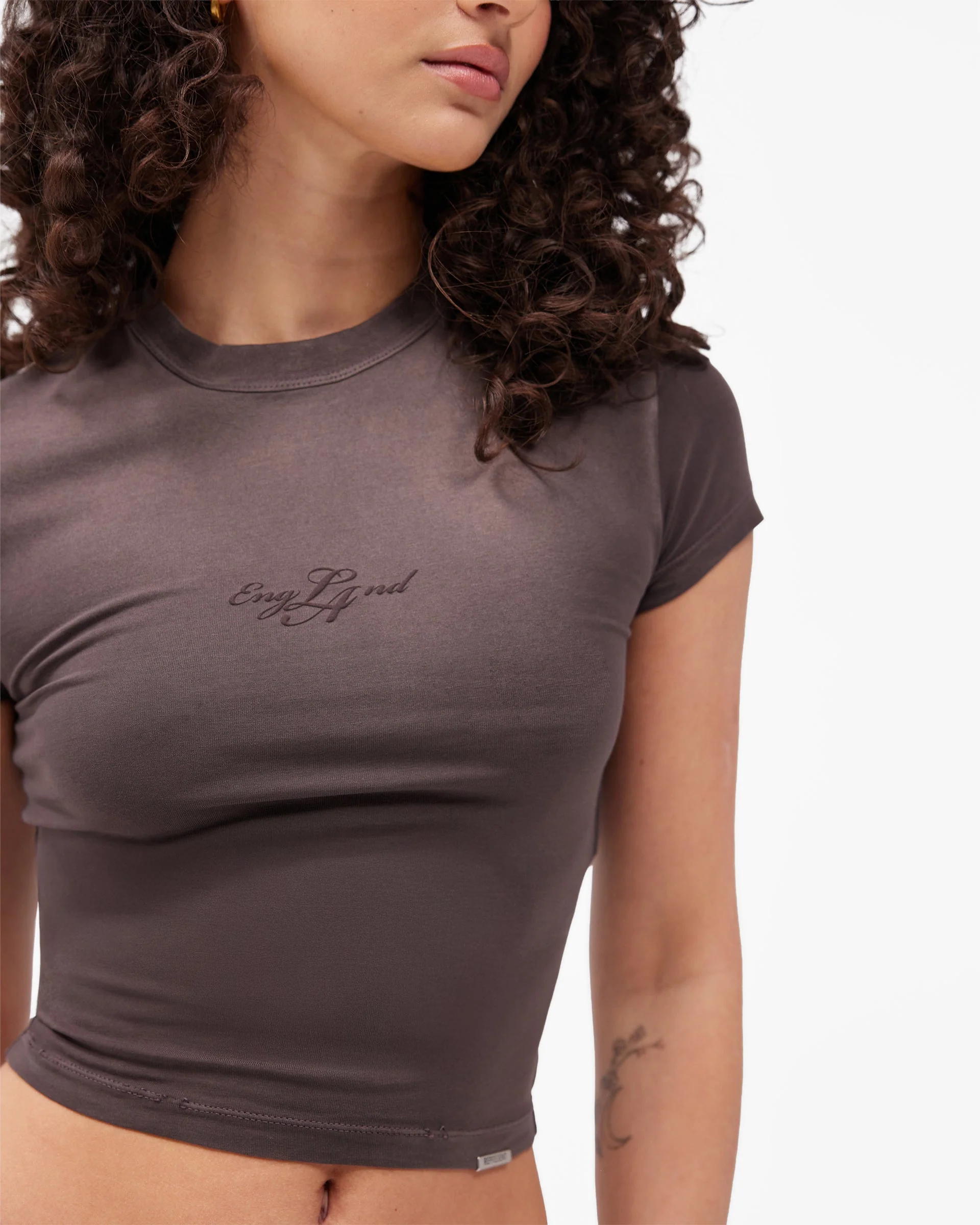 EngLAnd Baby Tee - Washed Brown - Image 5