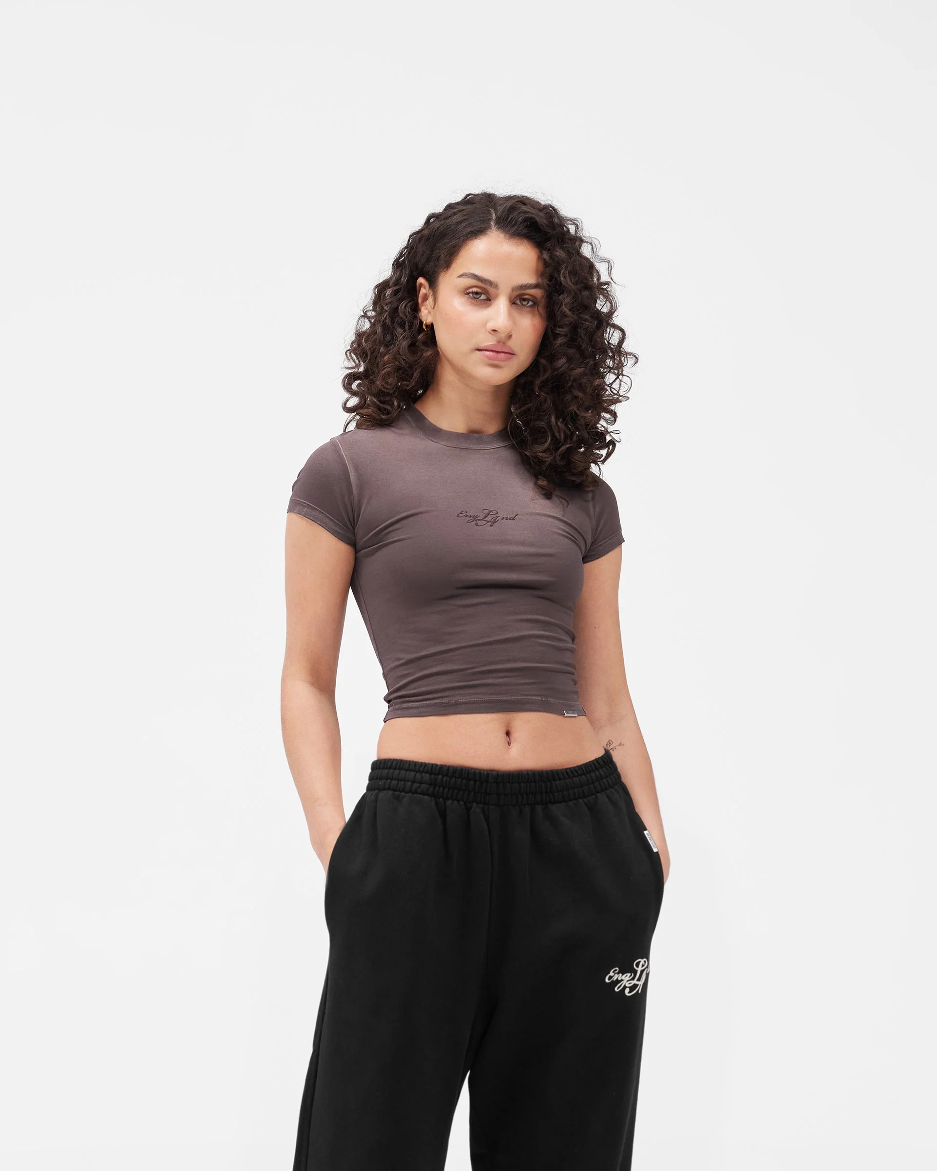EngLAnd Baby Tee - Washed Brown - Image 6
