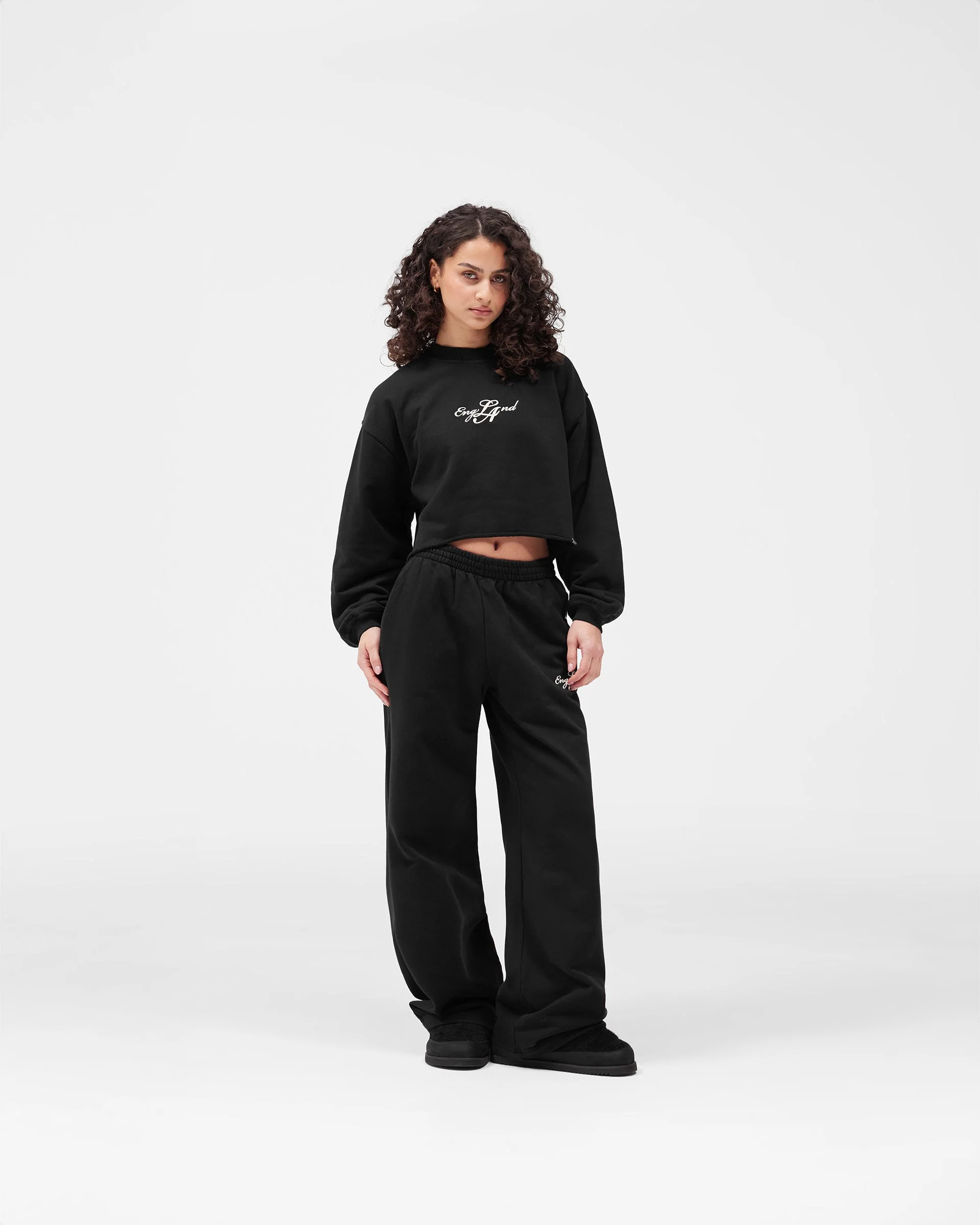 EngLAnd Cropped Sweatshirt - Jet Black - Image 2