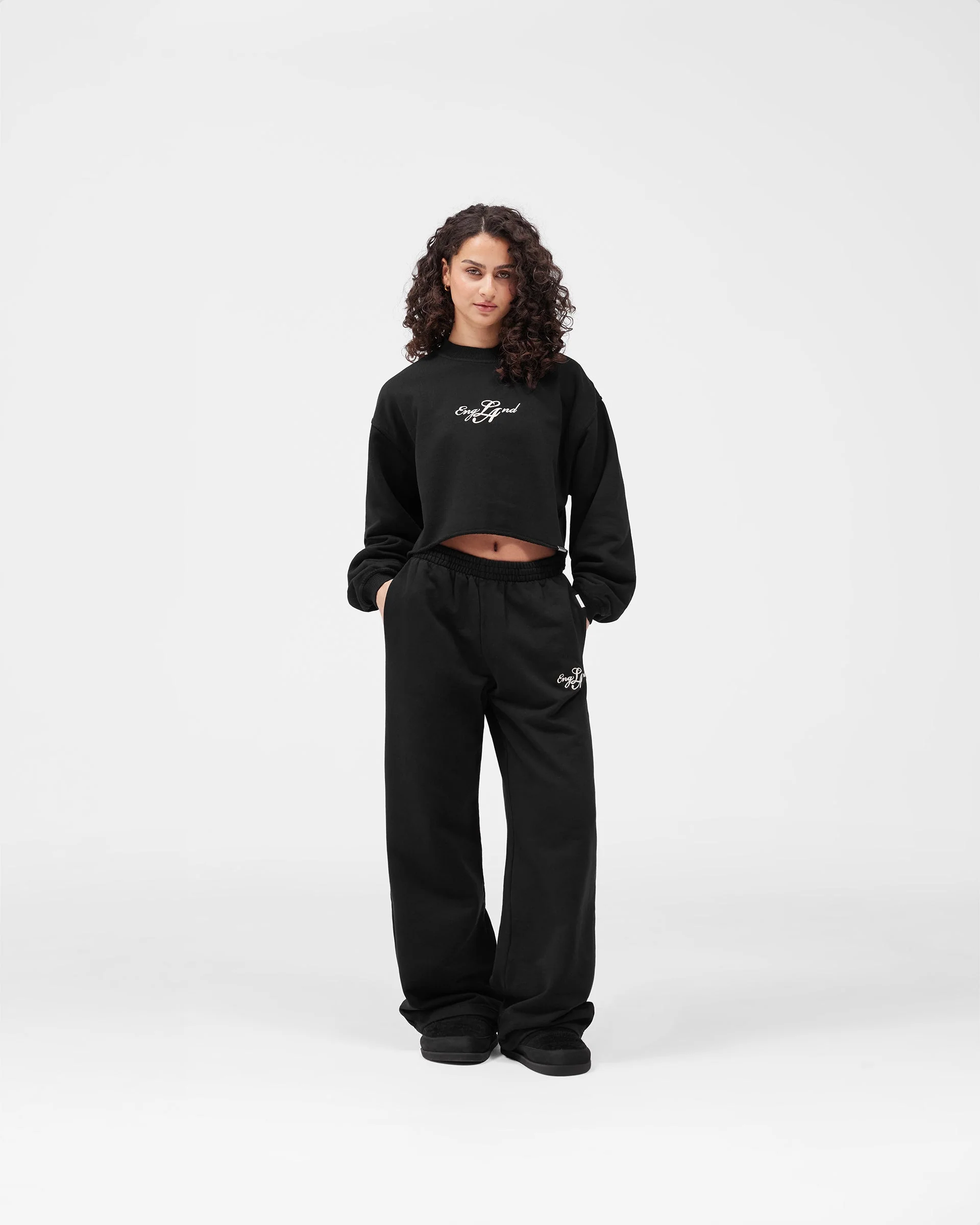 EngLAnd Cropped Sweatshirt - Jet Black - Image 3