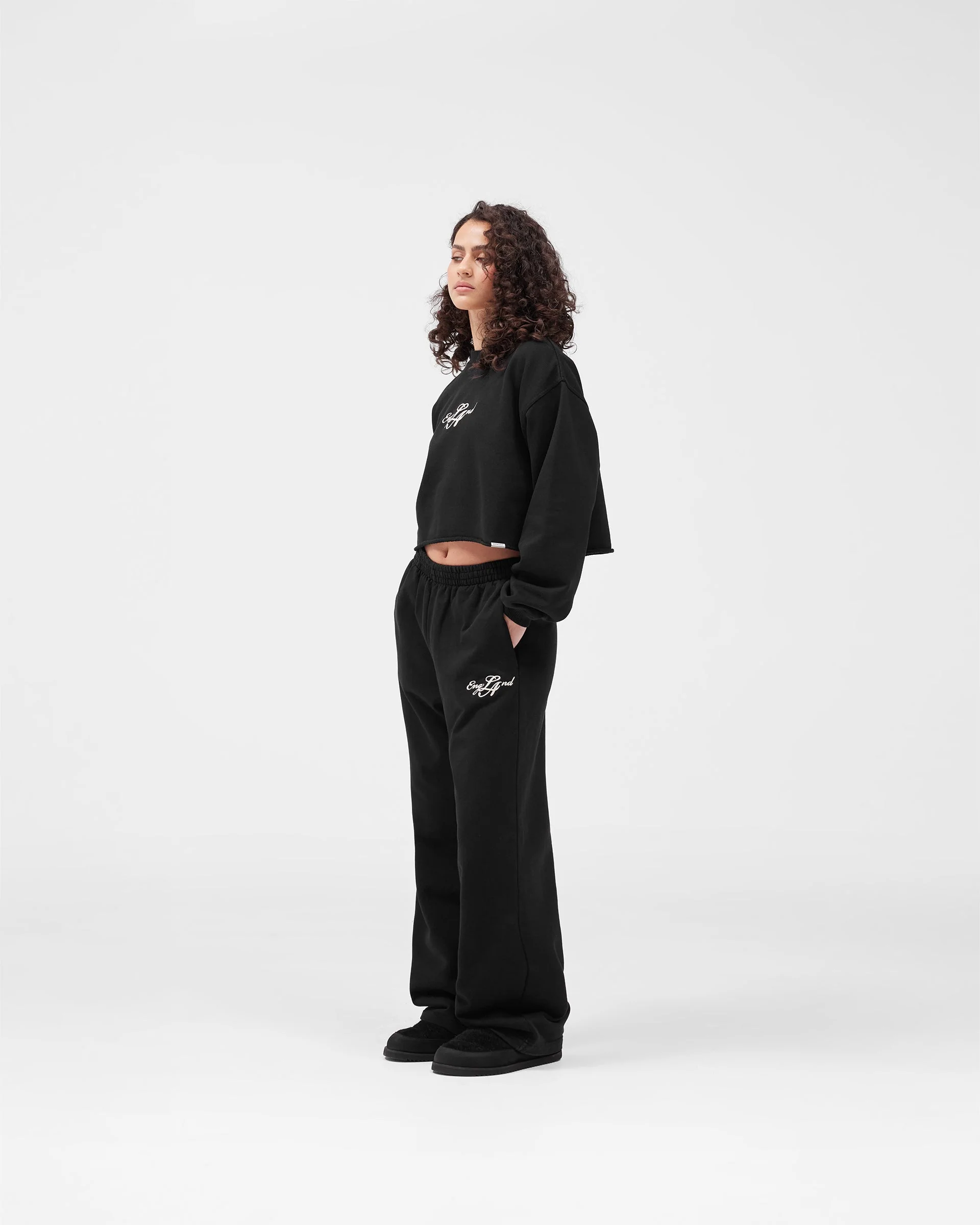EngLAnd Cropped Sweatshirt - Jet Black - Image 4