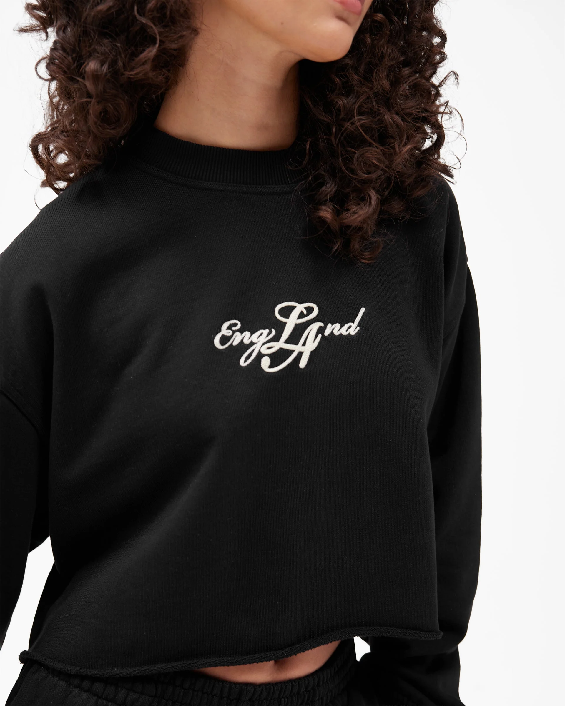 EngLAnd Cropped Sweatshirt - Jet Black - Image 6