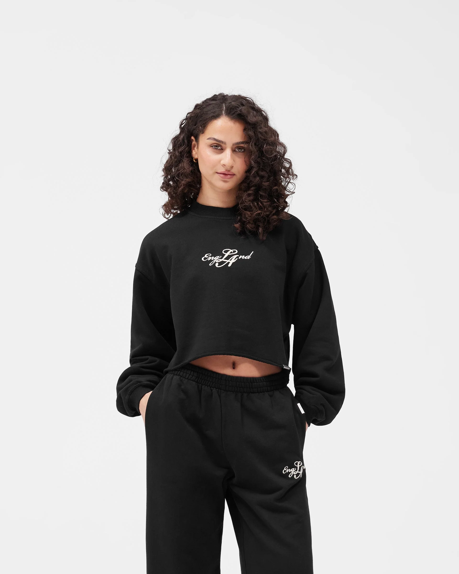 EngLAnd Cropped Sweatshirt - Jet Black - Image 7