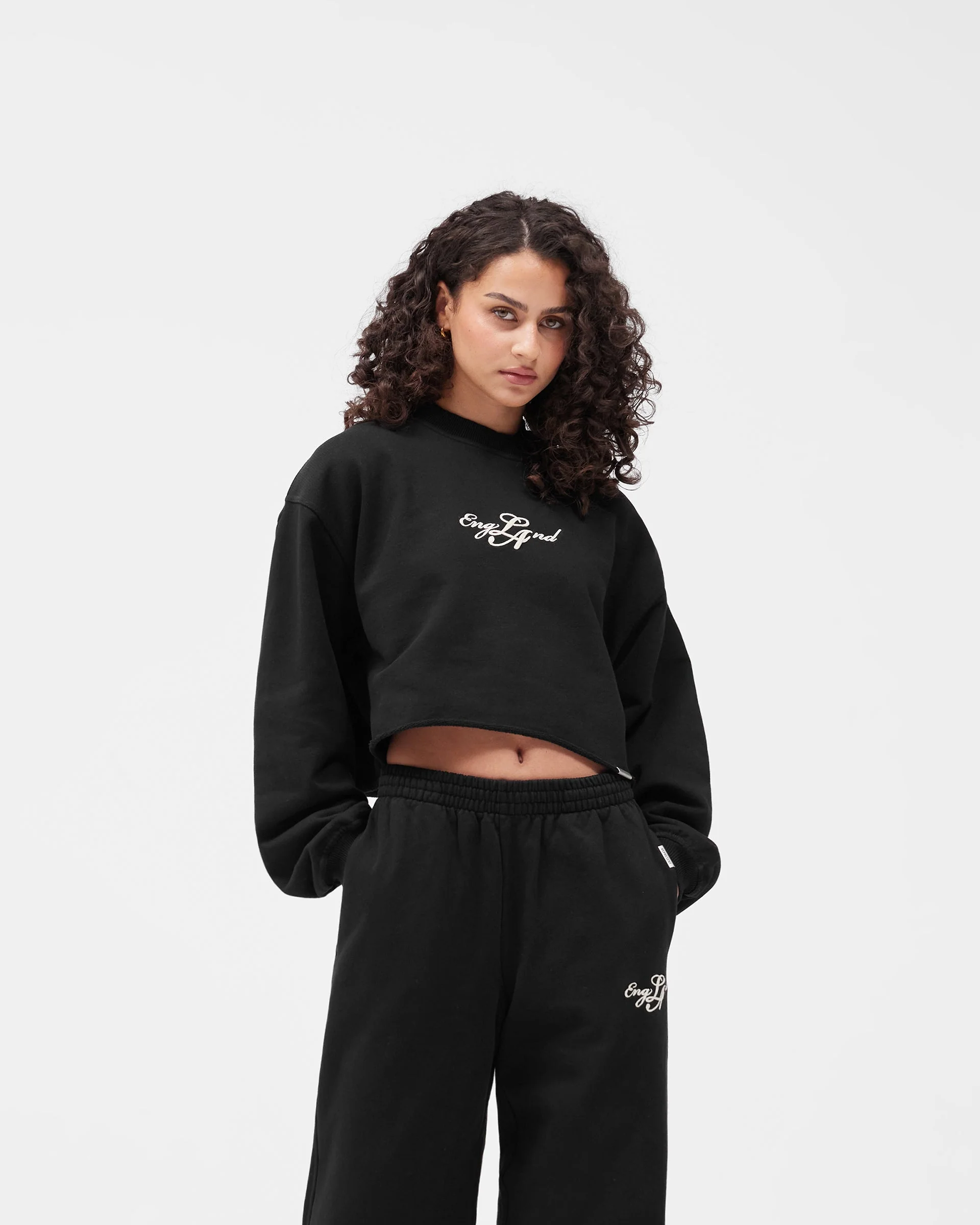EngLAnd Cropped Sweatshirt - Jet Black - Image 8