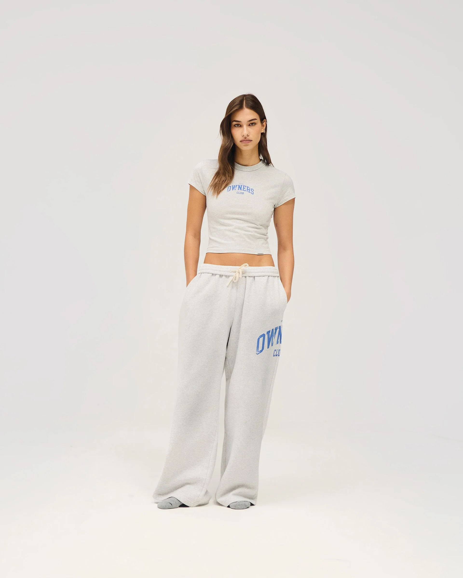 Represent Owners Club Baby Tee - Sprayed Ice Grey Marl - Image 3