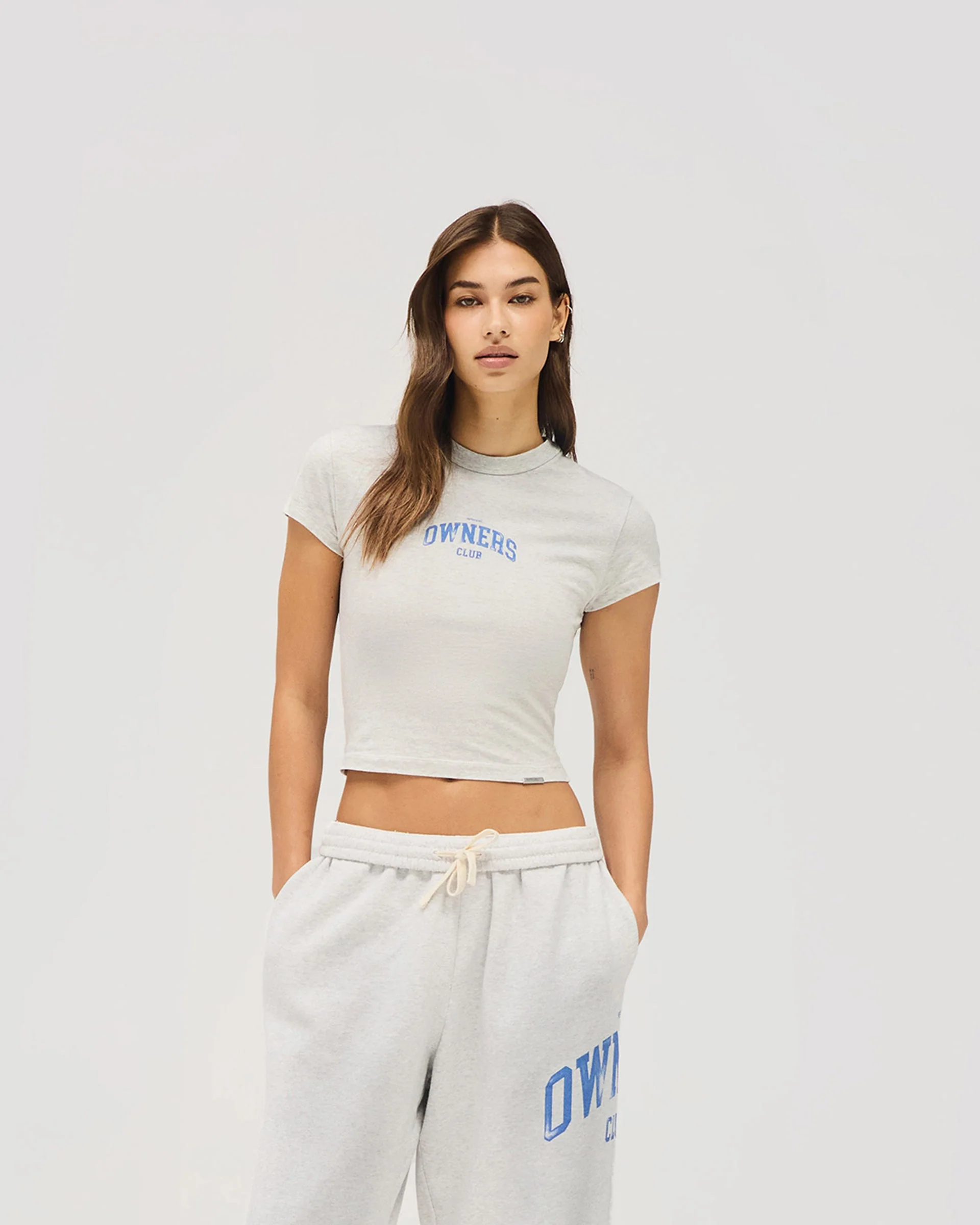 Represent Owners Club Baby Tee - Sprayed Ice Grey Marl - Image 6