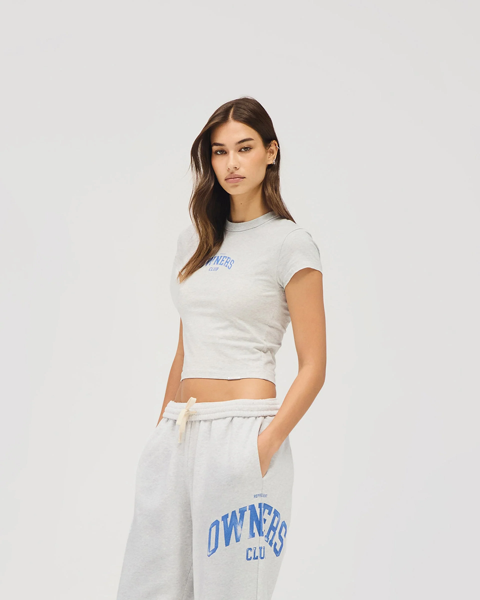 Represent Owners Club Baby Tee - Sprayed Ice Grey Marl - Image 8