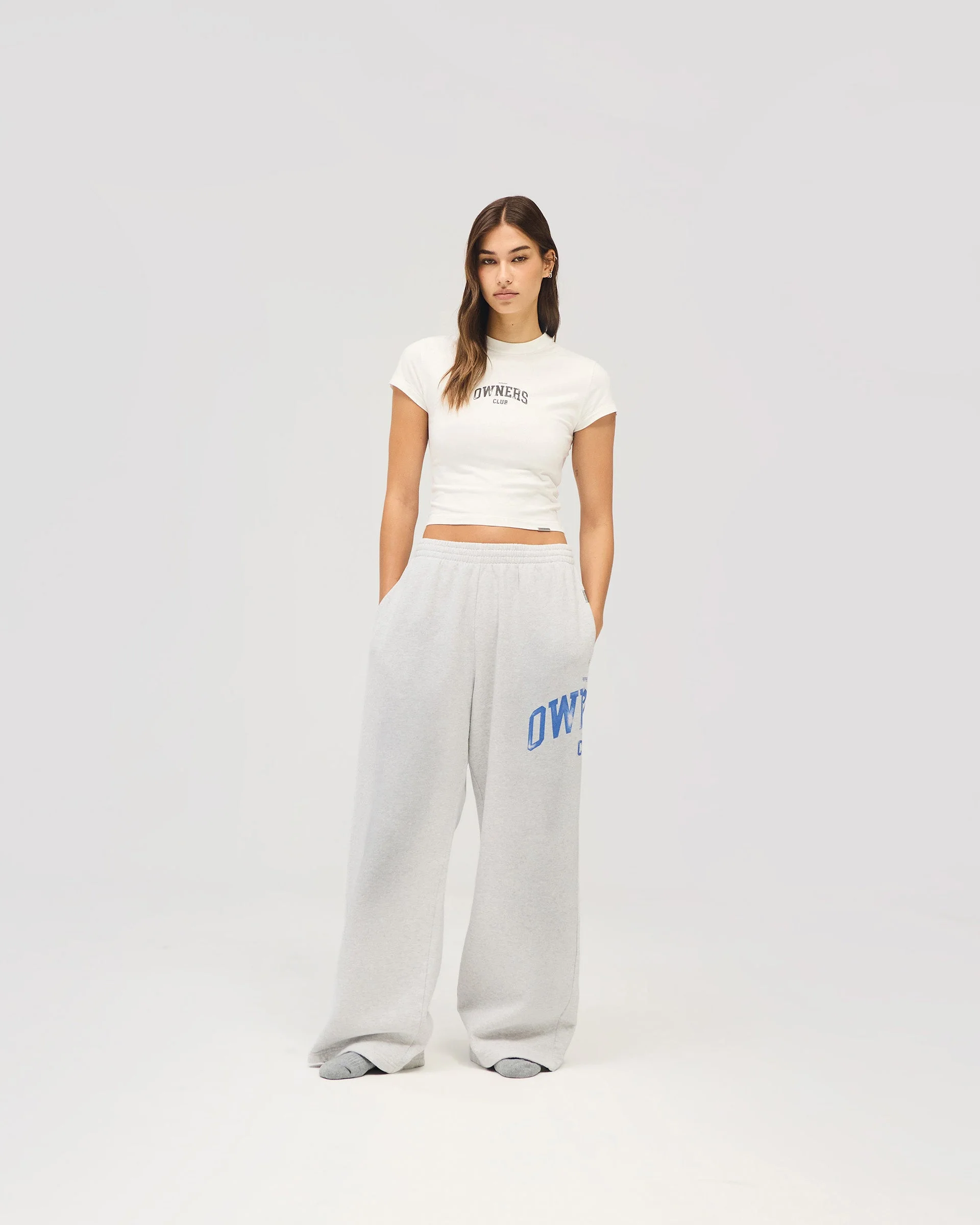 Represent Owners Club Sweatpant - Sprayed Ice Grey Marl - Image 3