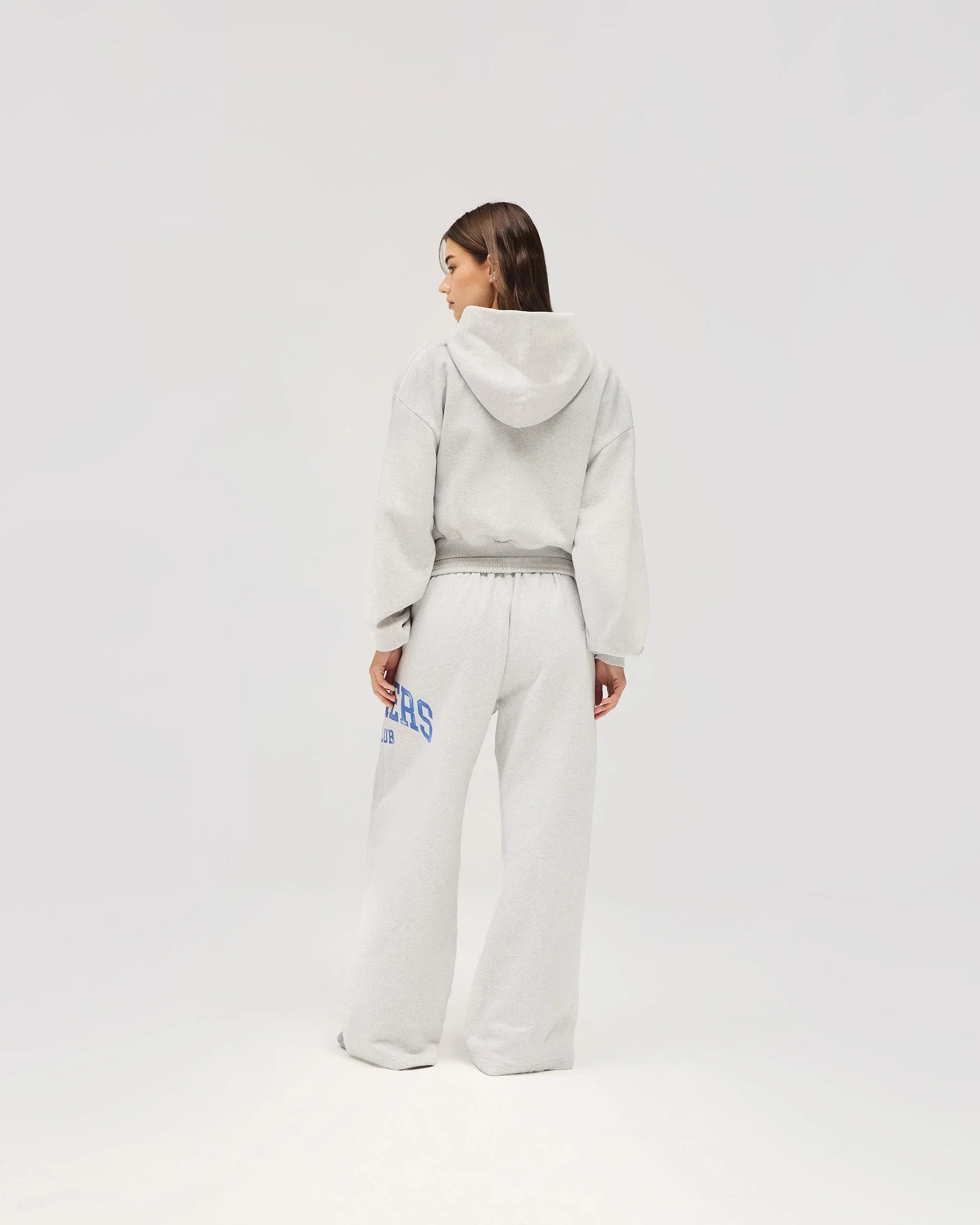 Represent Owners Club Zip Through Hoodie - Sprayed Ice Grey Marl - Image 6