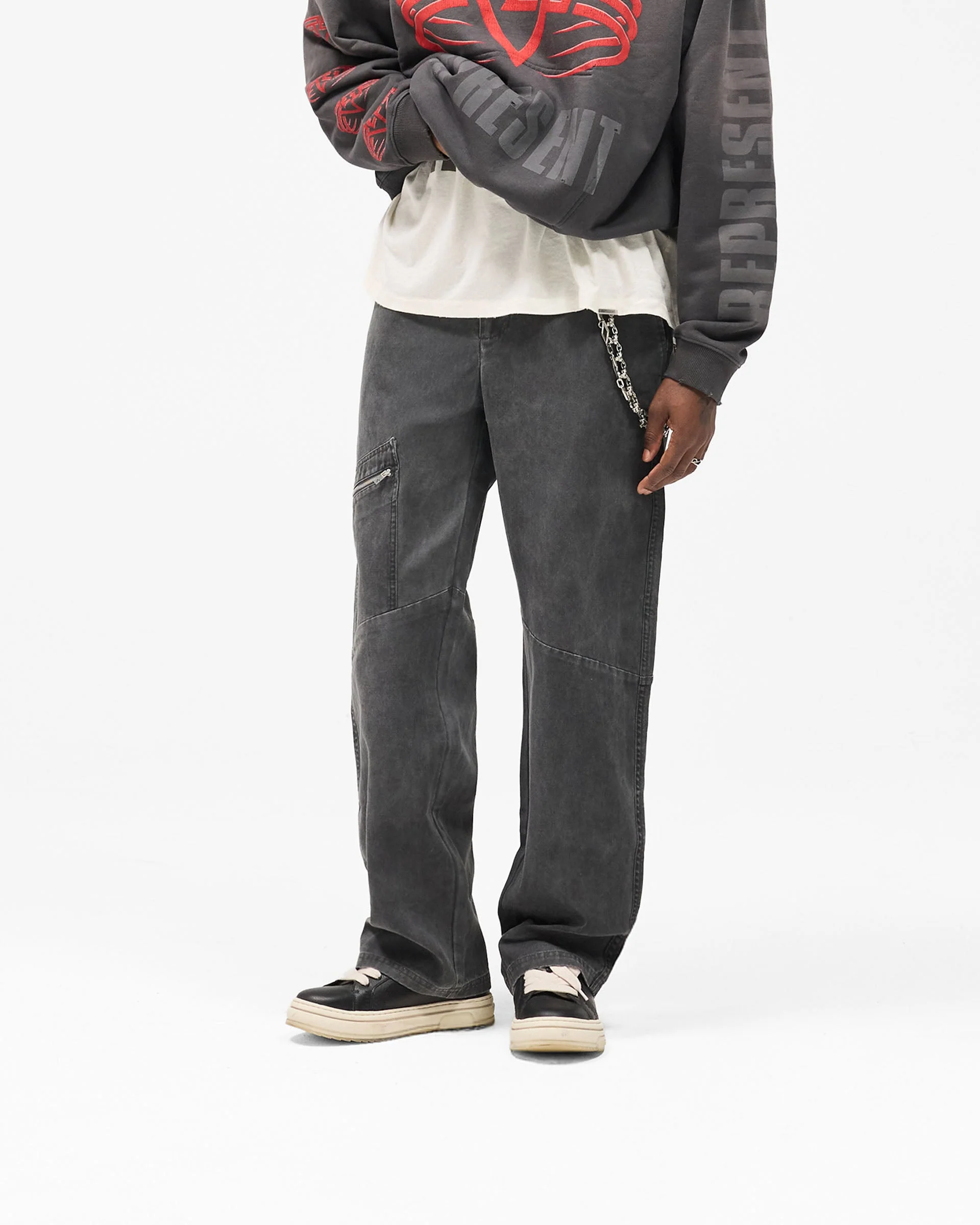 Cotton Workwear Pant - Washed Black - Image 2