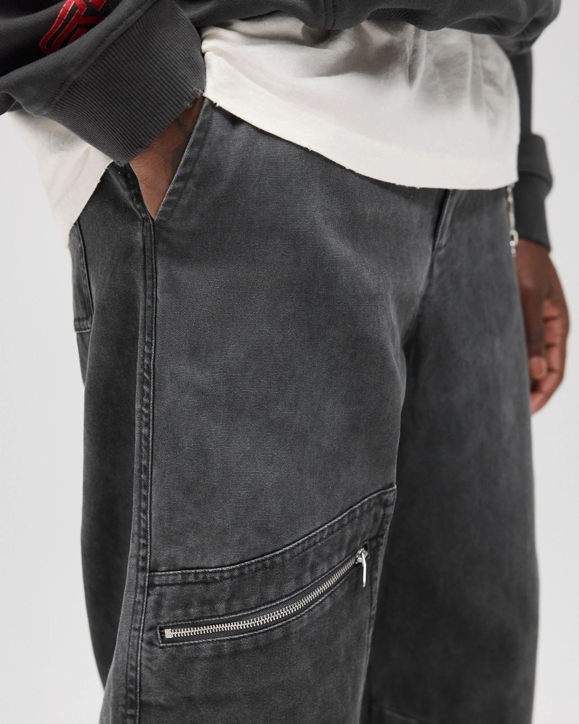Cotton Workwear Pant - Washed Black - Image 5