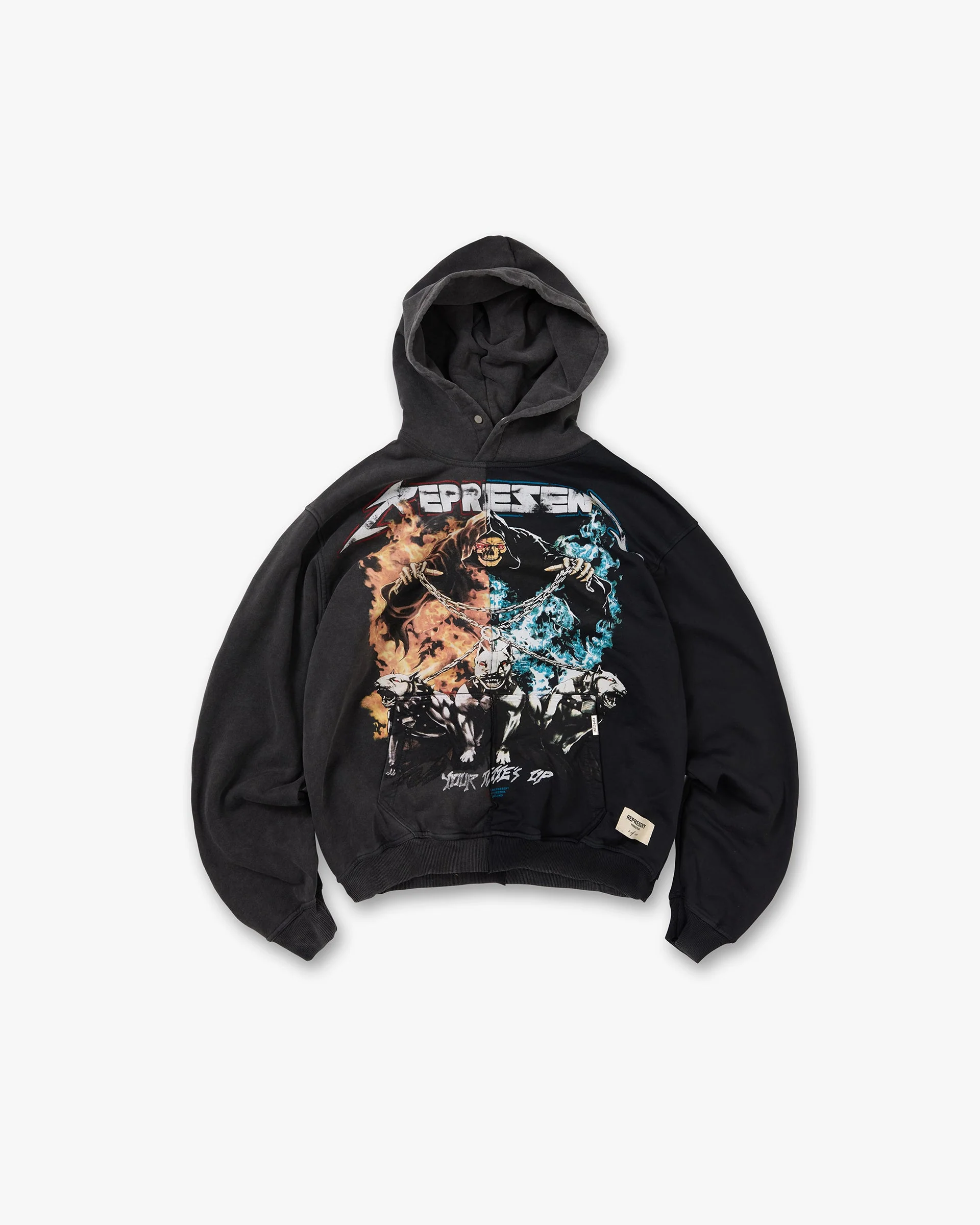 Your Times Up Hoodie - Vintage Grey Vintage Black